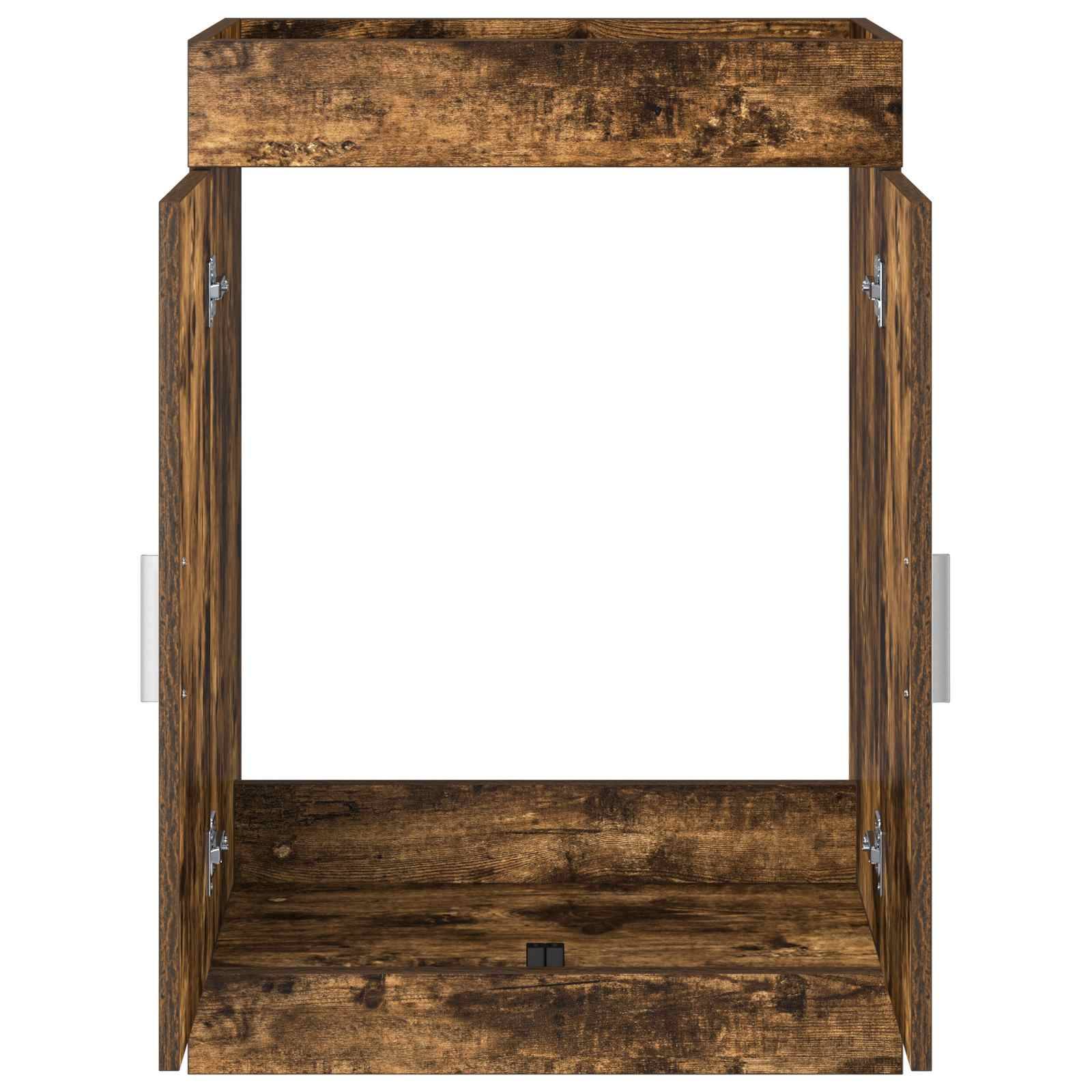 vidaXL Badunterschrank Geräucherte Eiche 56 x 37,5 x 81 cm