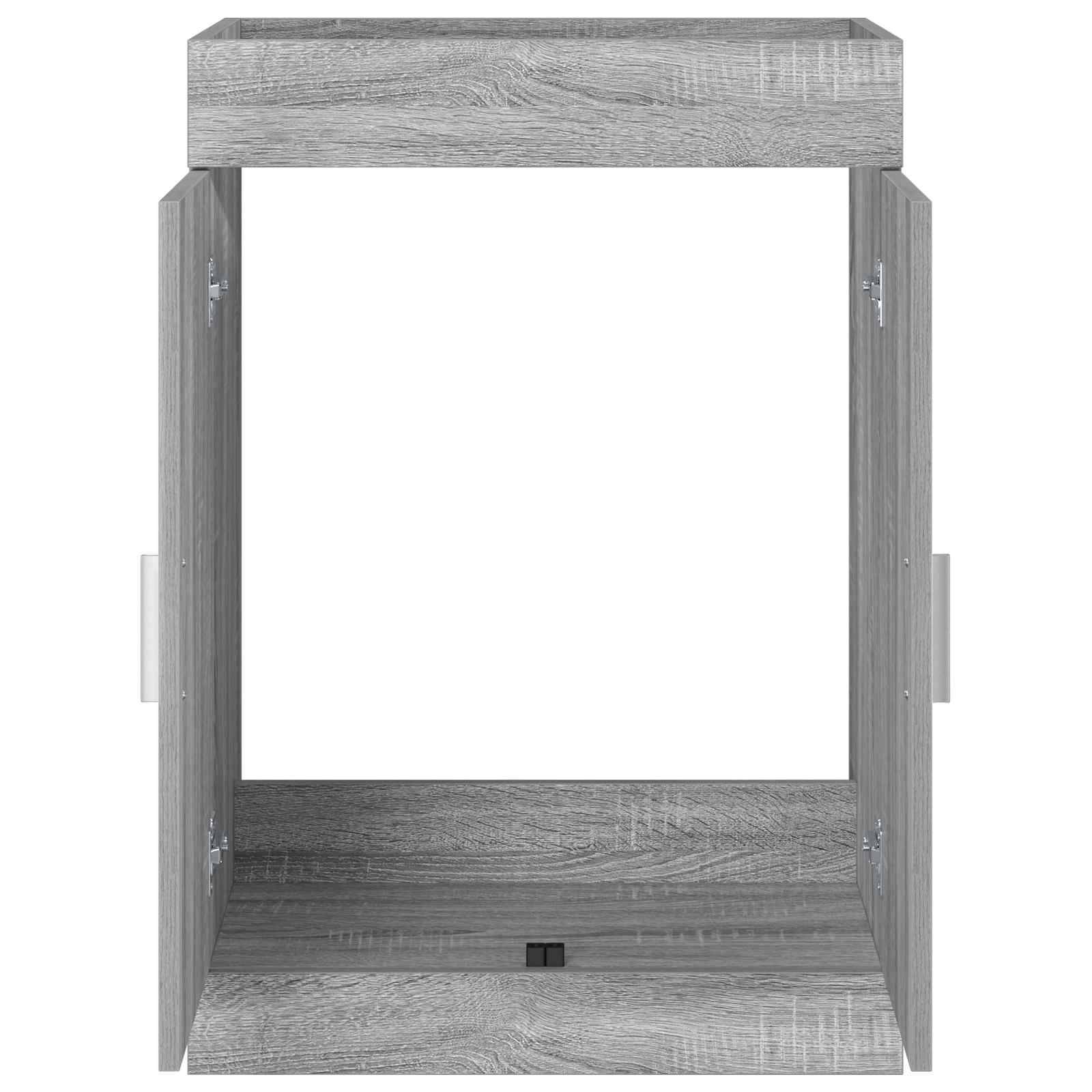 vidaXL Badunterschrank Grau Sonoma 56 x 37,5 x 81 cm Holzwerkstoff