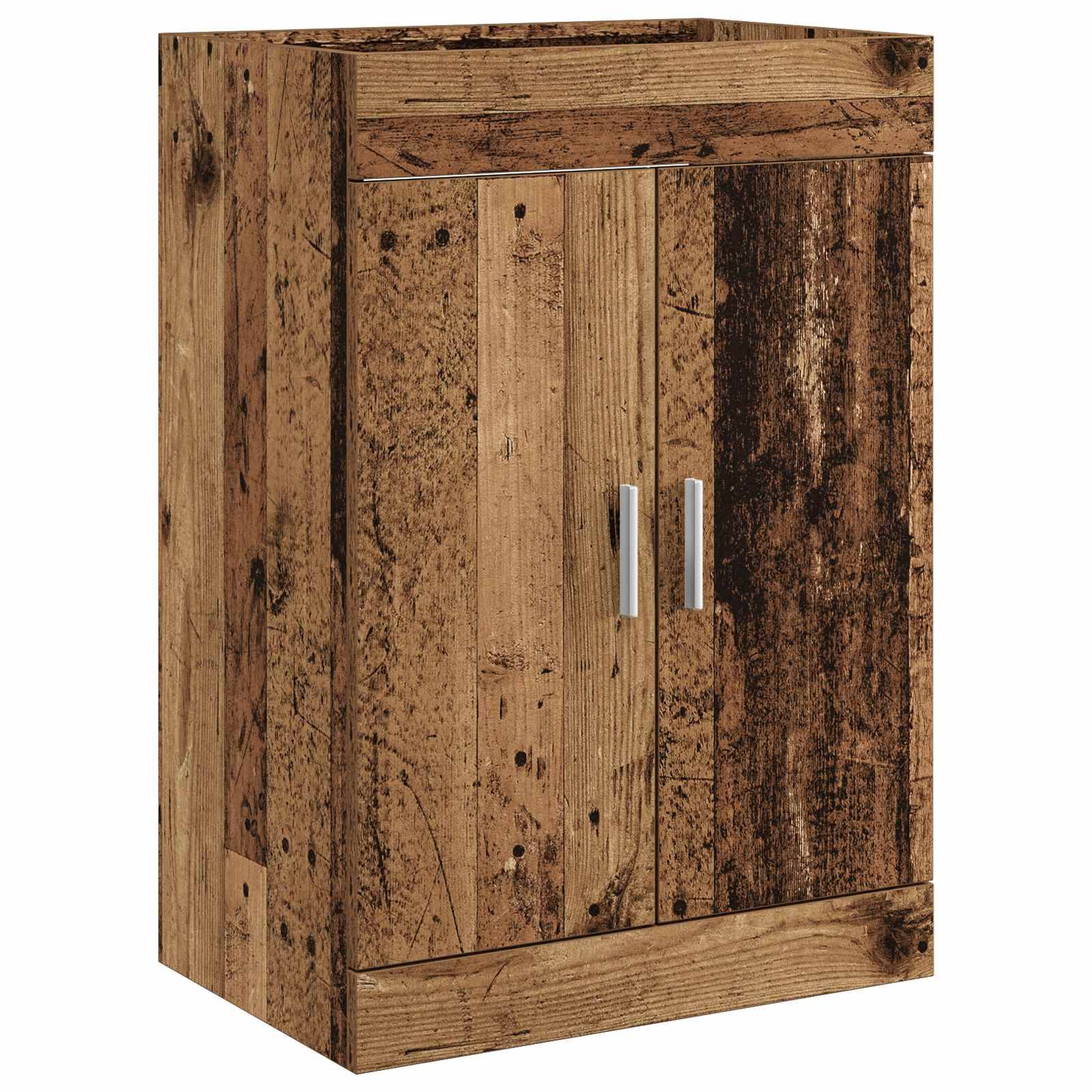 vidaXL Badezimmermöbel-Set Altholz 61 x 40 x 84,5 cm Holzwerkstoff