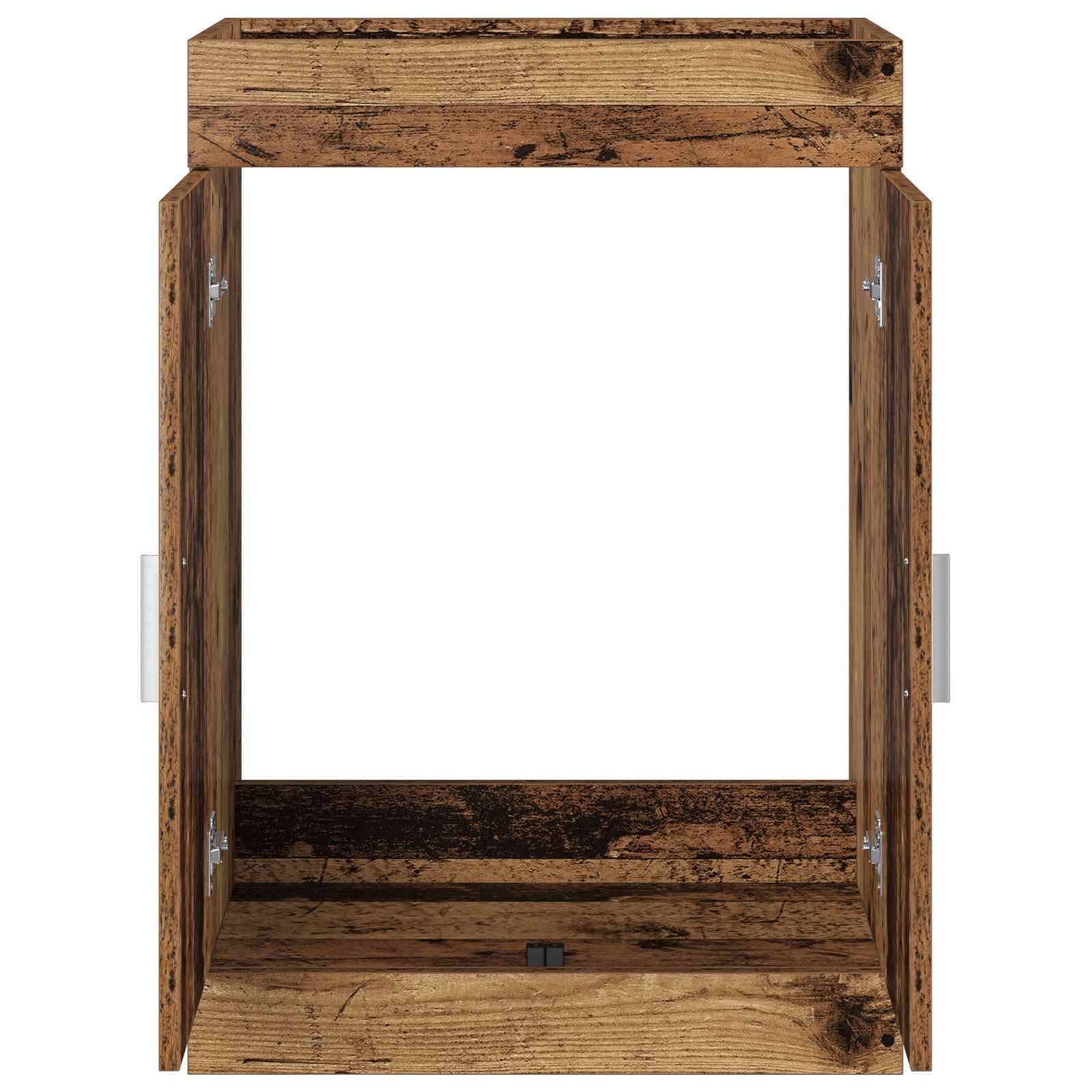vidaXL Badunterschrank Altholz 56 x 37,5 x 81 cm Holzwerkstoff