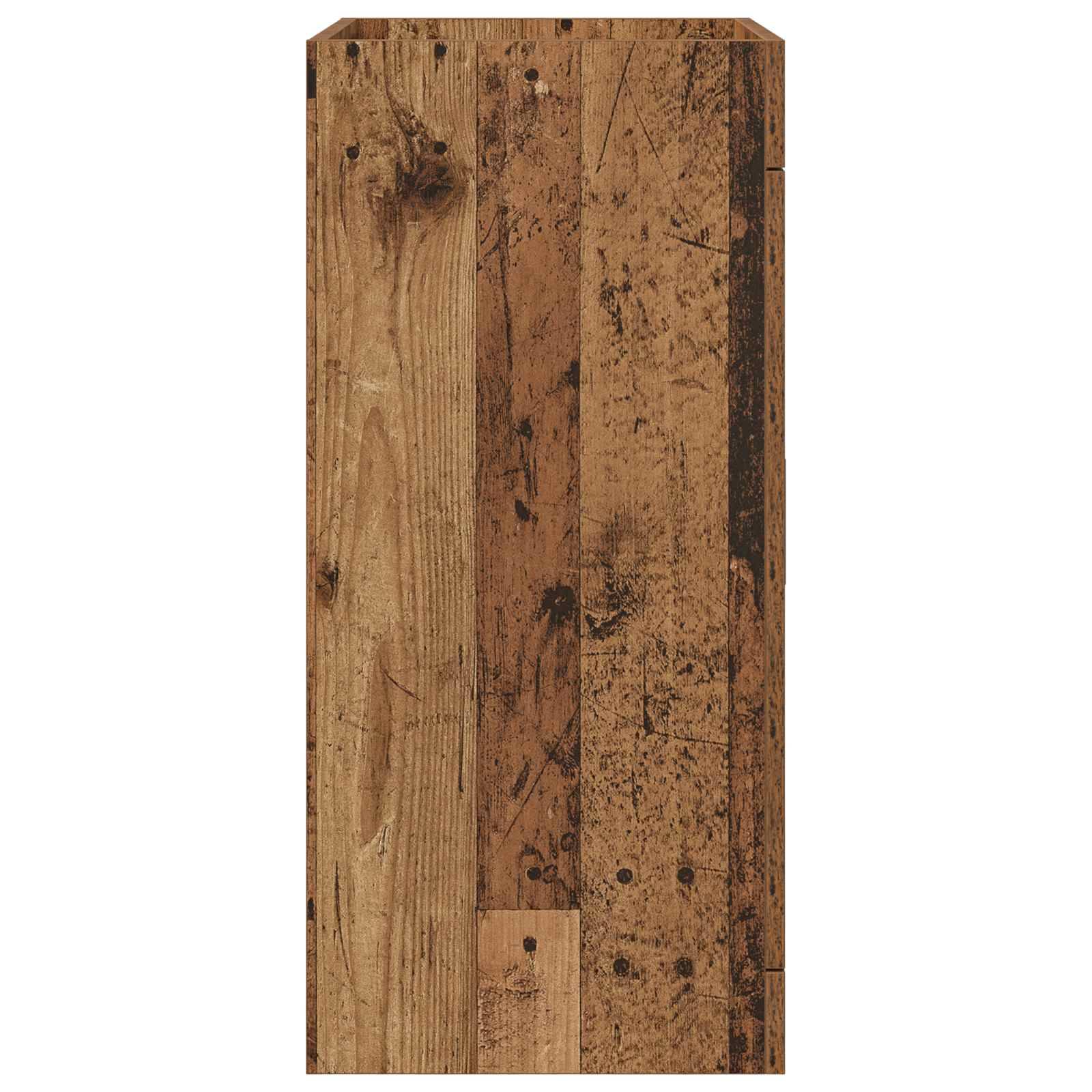 vidaXL Badunterschrank Altholz 78,5 x 37,5 x 81 cm Holzwerkstoff