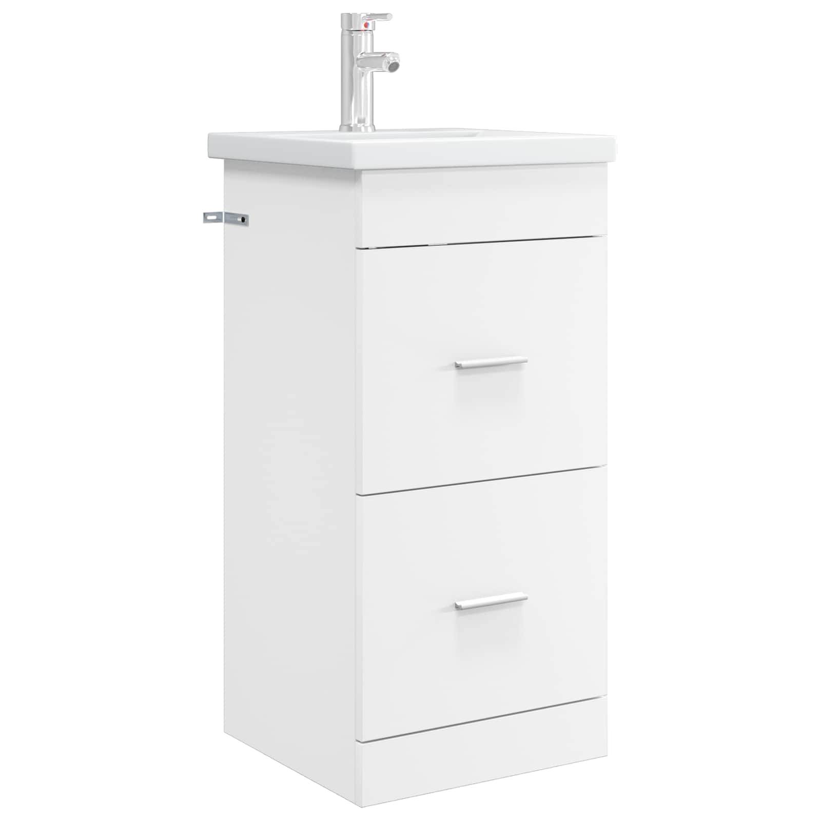 vidaXL Badezimmerschrank mit Waschbecken Weiß 42 x 40 x 84,5 cm