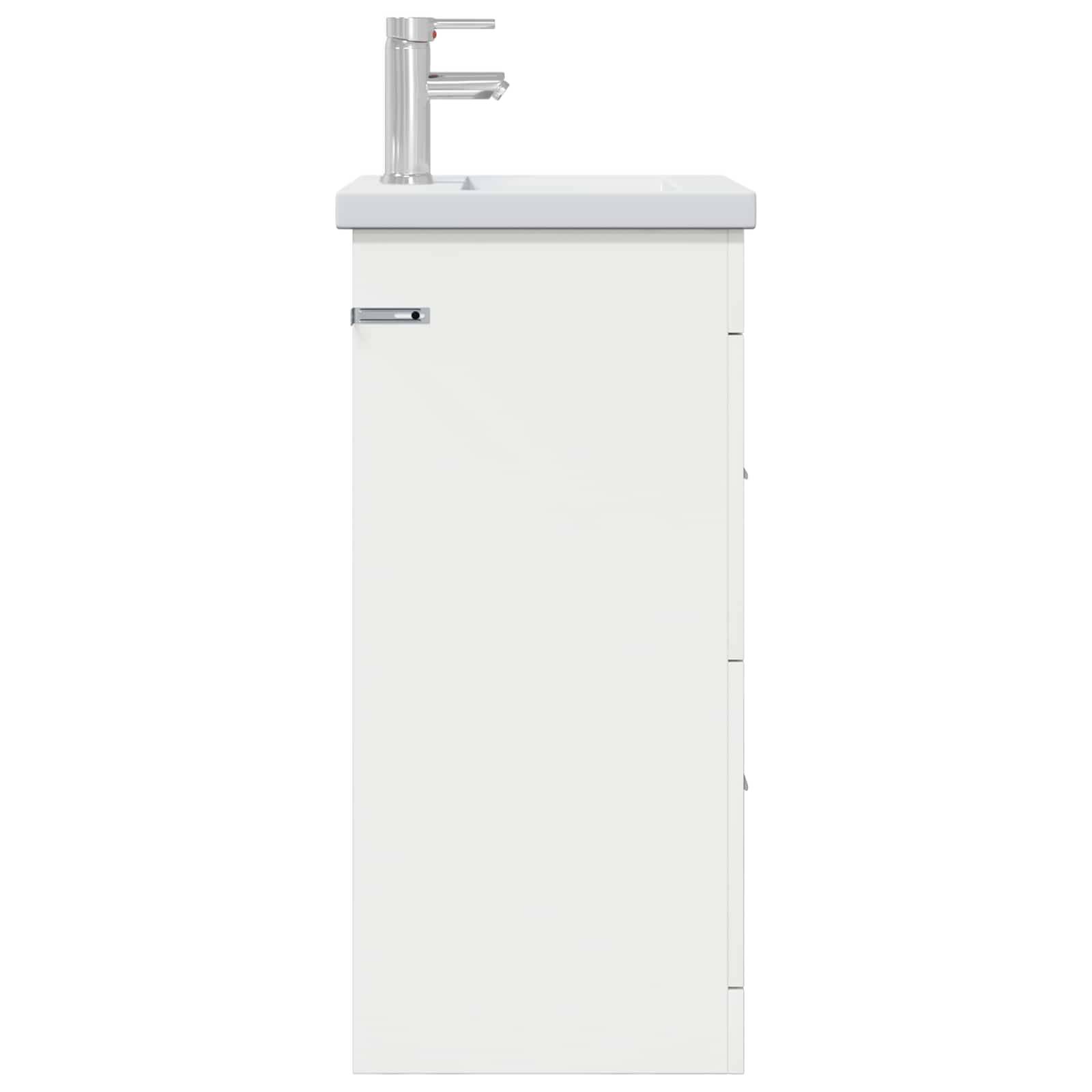 vidaXL Badezimmerschrank mit Waschbecken Weiß 42 x 40 x 84,5 cm