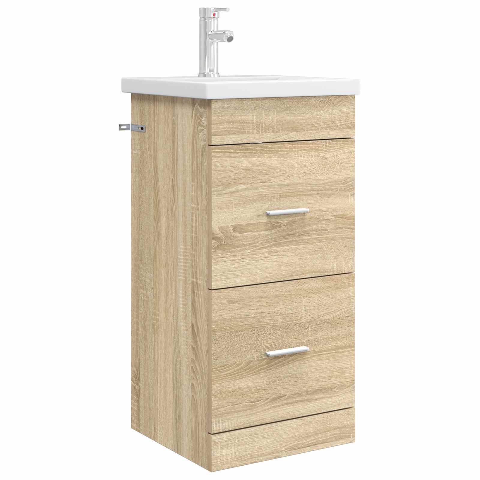 vidaXL Badezimmerschrank mit Waschbecken Sonoma-Eiche