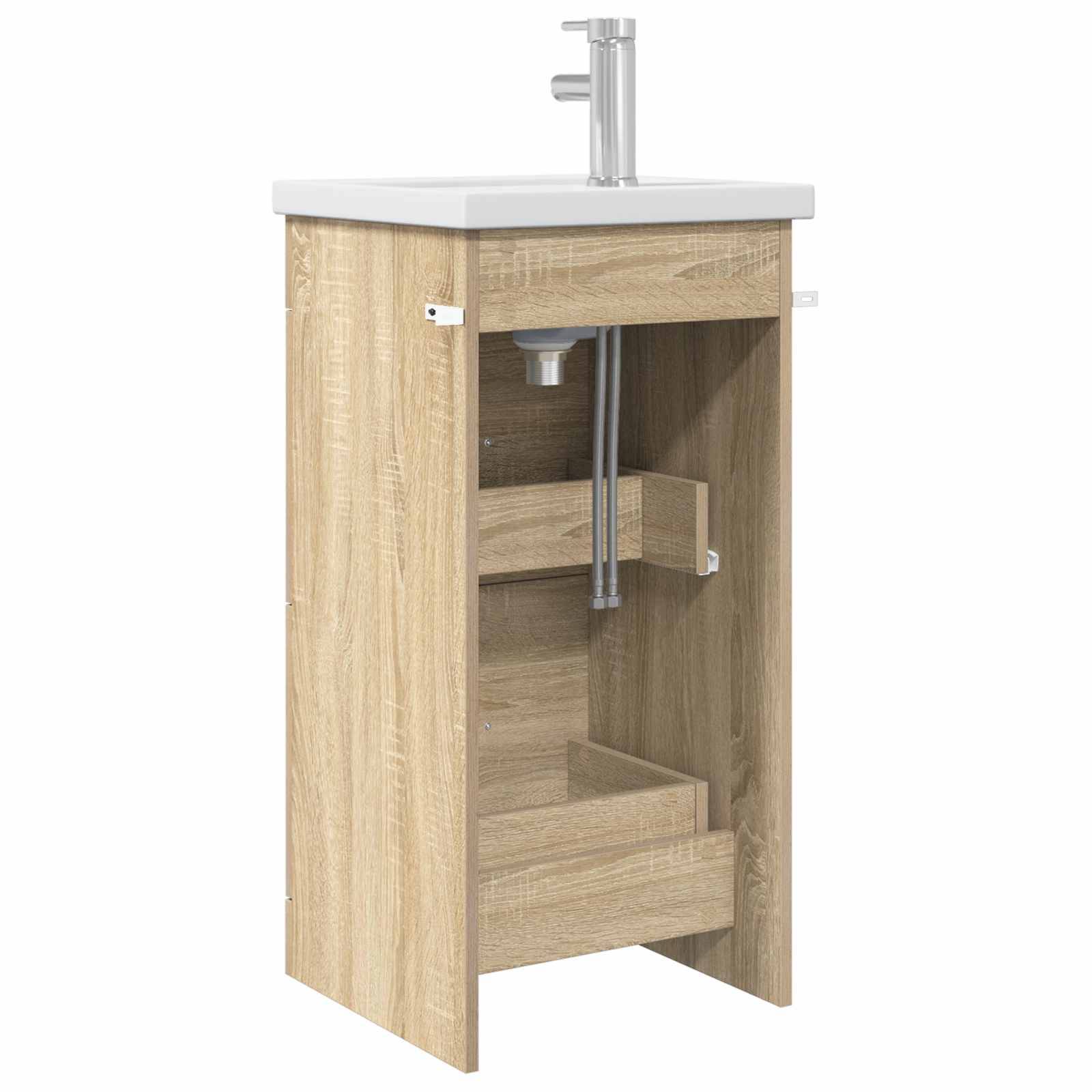 vidaXL Badezimmerschrank mit Waschbecken Sonoma-Eiche