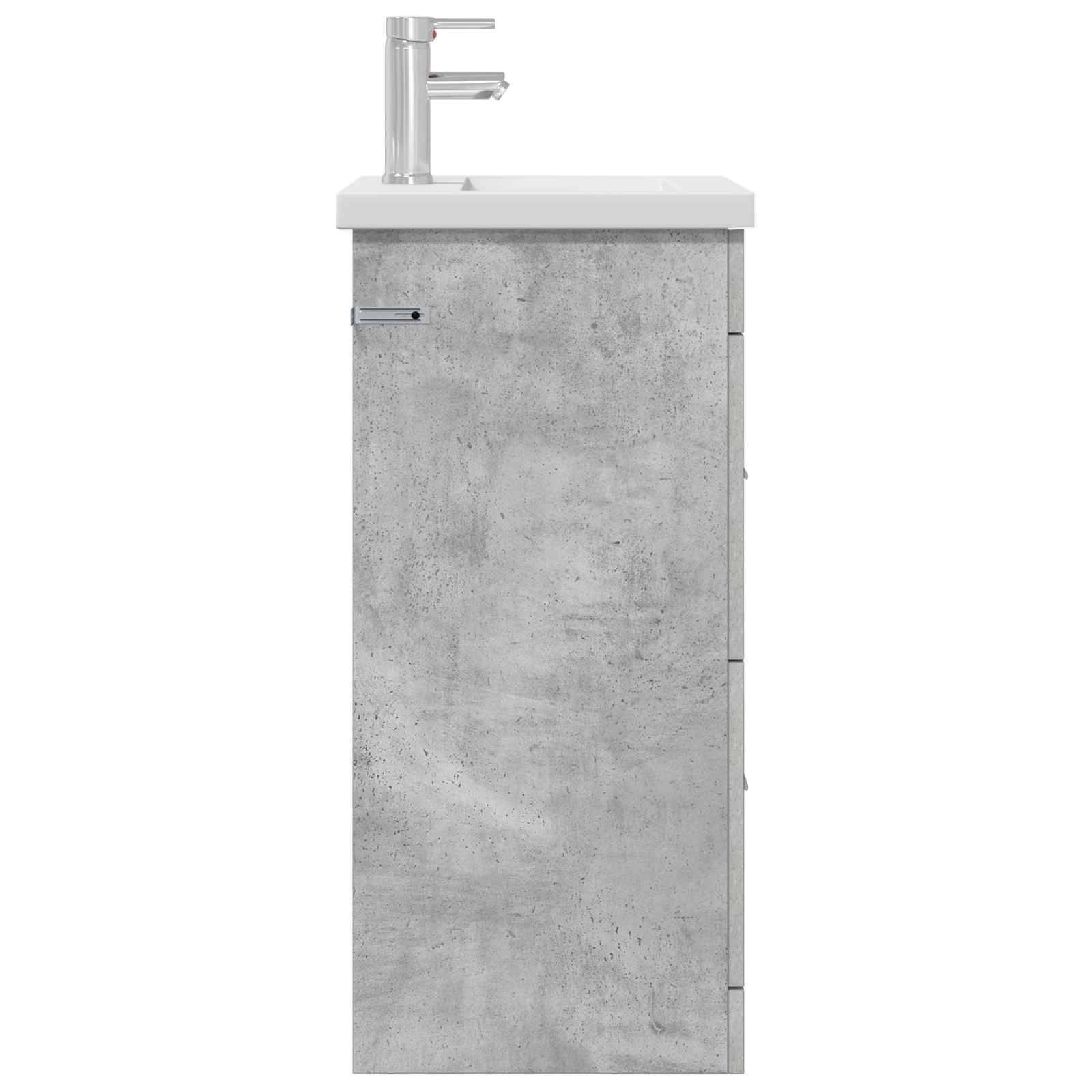 vidaXL Badezimmerschrank mit Waschbecken Betongrau 42 x 40 x 84,5 cm