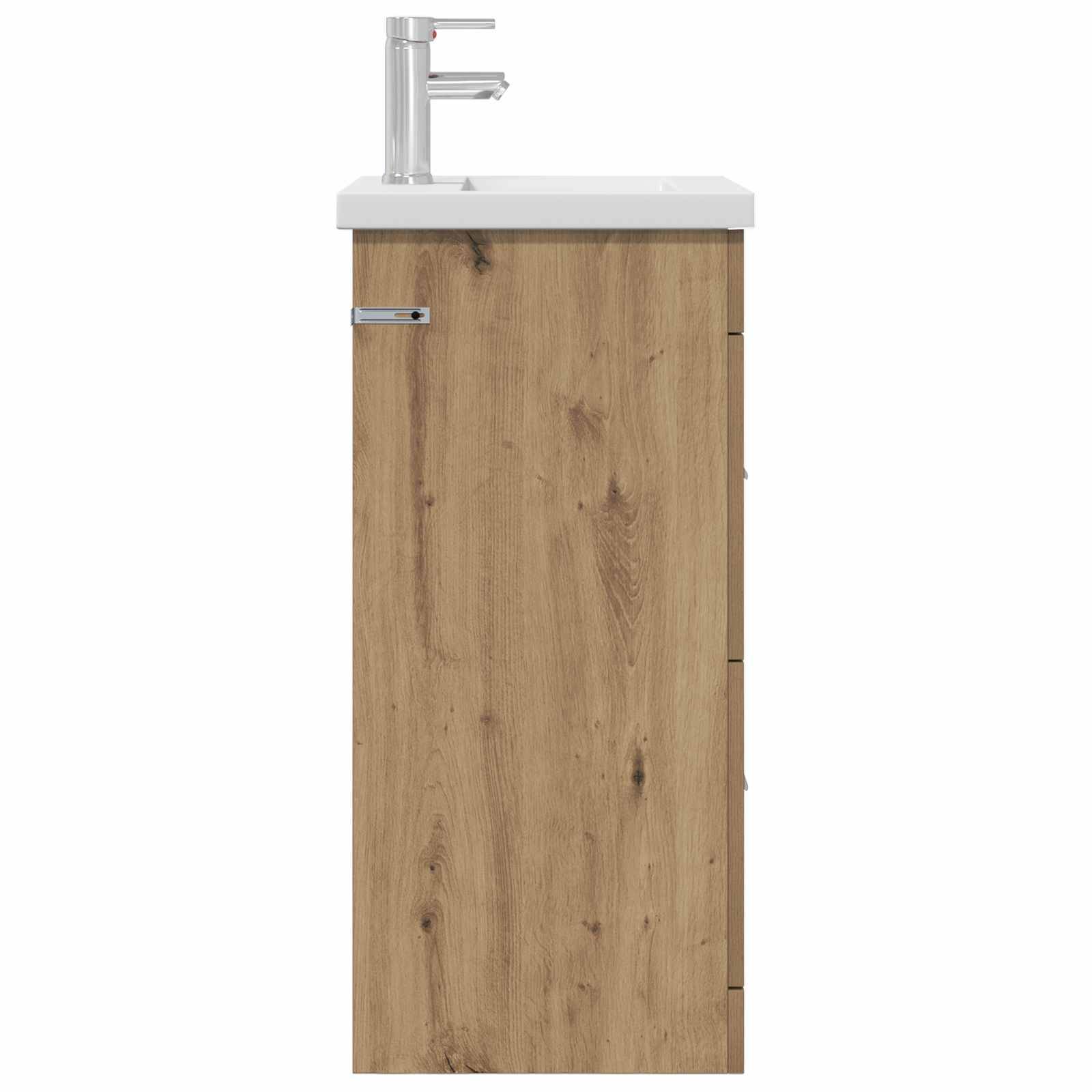 vidaXL Badezimmerschrank mit Waschbecken Artisan-Eiche