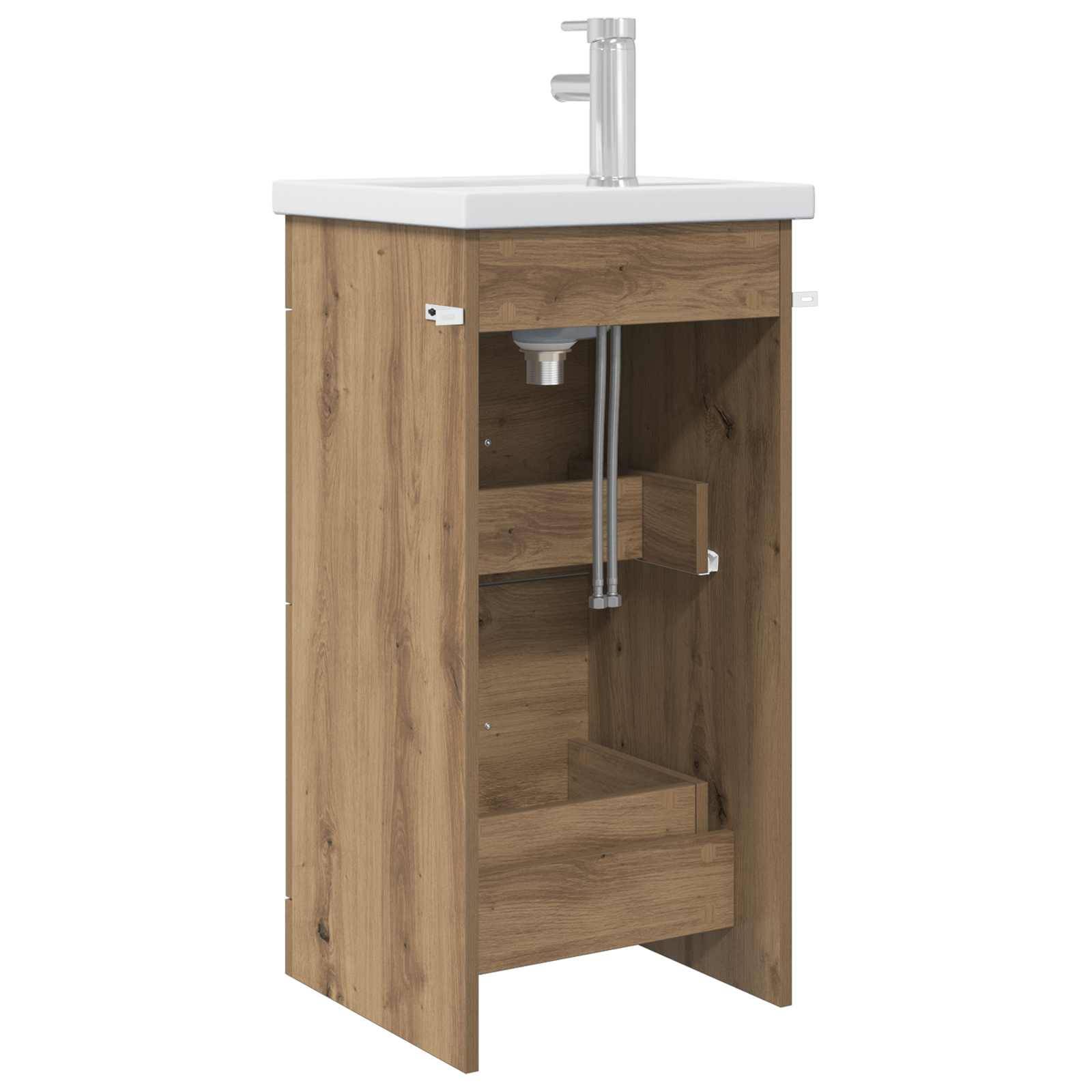 vidaXL Badezimmerschrank mit Waschbecken Artisan-Eiche