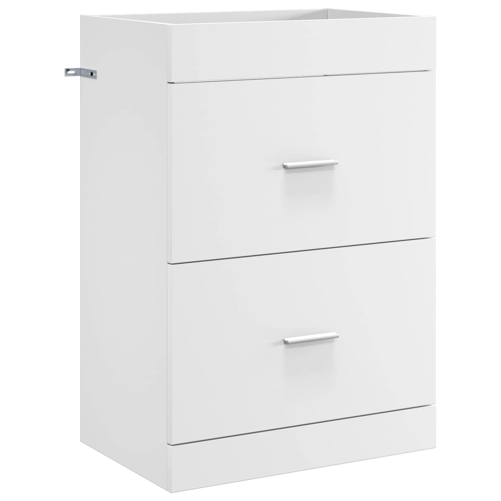 vidaXL Badunterschrank Weiß 56 x 37,5 x 81 cm Holzwerkstoff