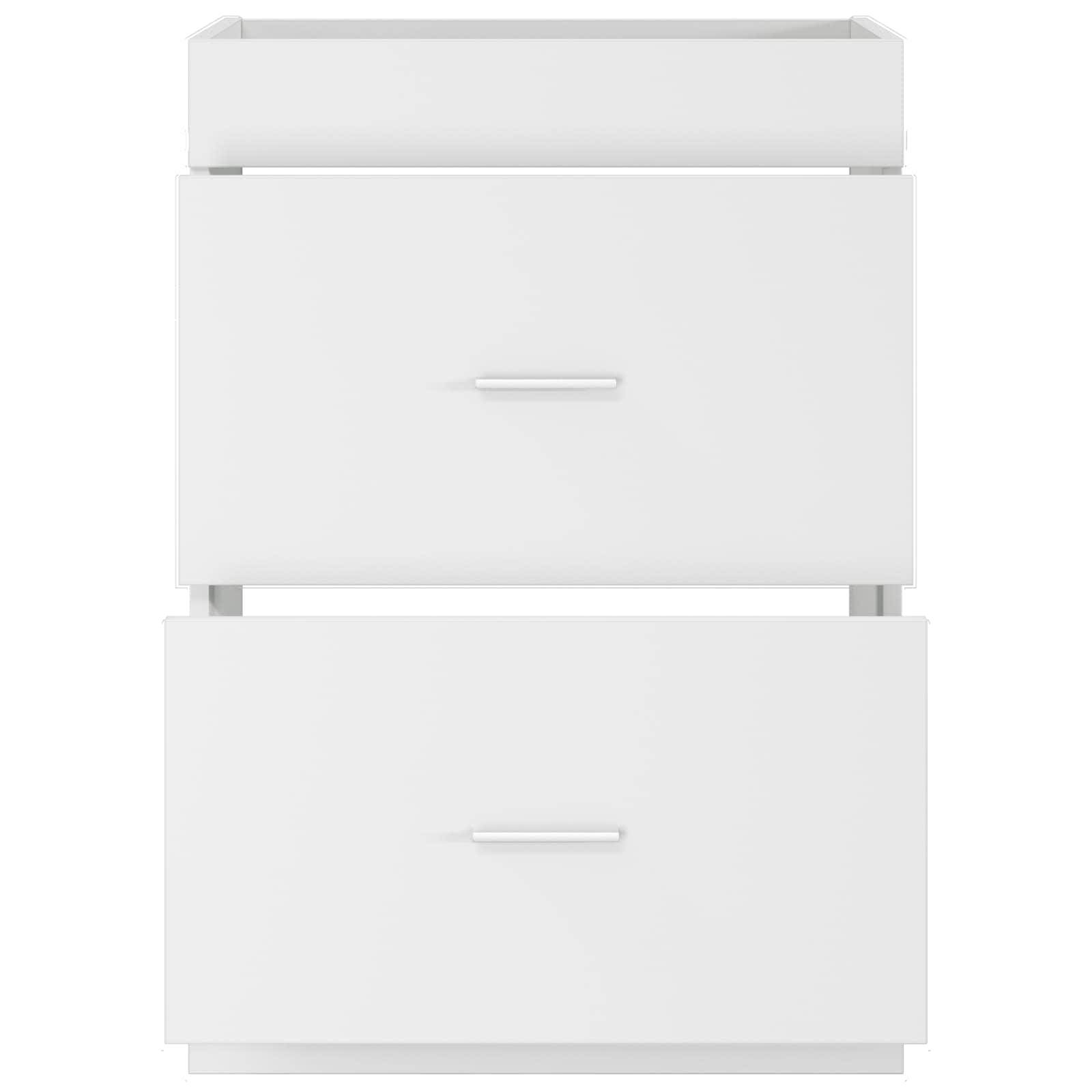 vidaXL Badunterschrank Weiß 56 x 37,5 x 81 cm Holzwerkstoff