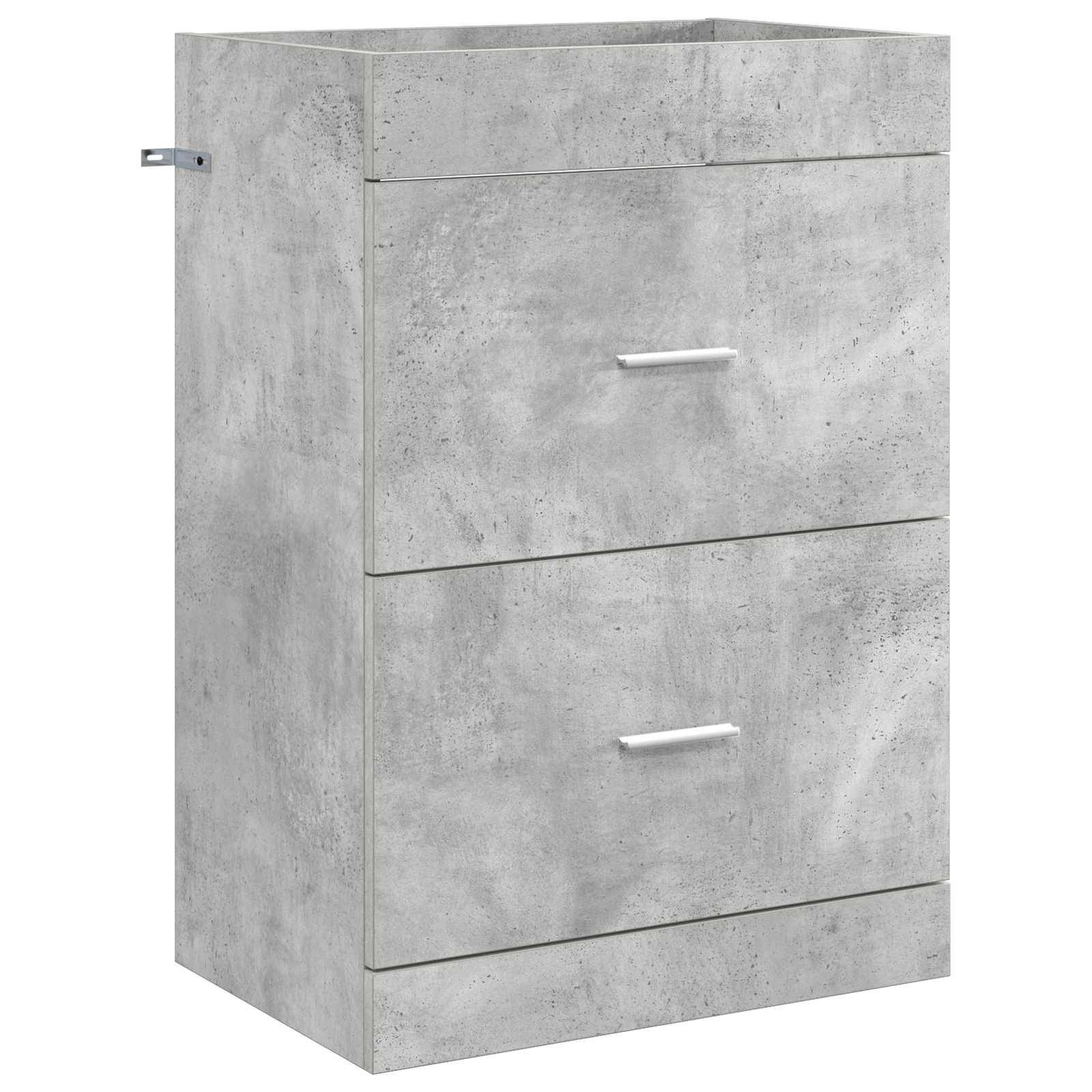 vidaXL Badunterschrank Betongrau 56 x 37,5 x 81 cm Holzwerkstoff