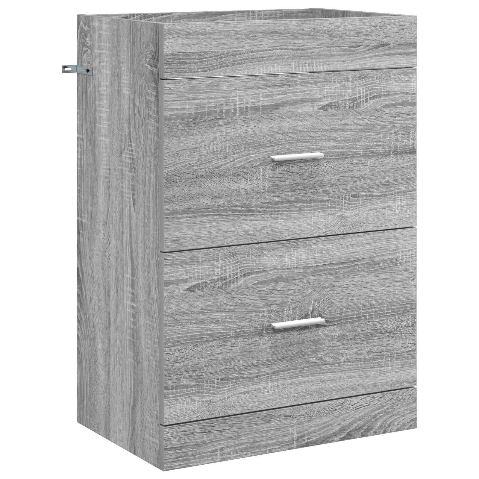 vidaXL Badezimmermöbel-Set Grau Sonoma 61 x 40 x 84,5 cm Holzwerkstoff