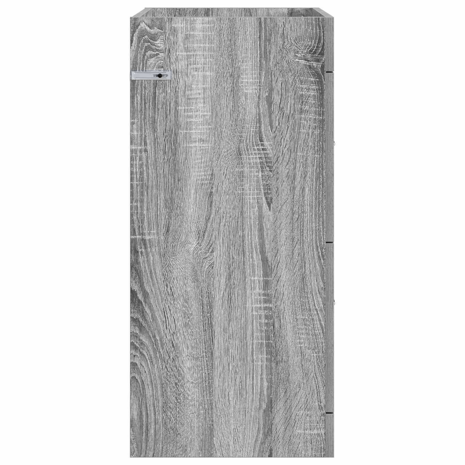 vidaXL Badunterschrank Grau Sonoma 56 x 37,5 x 81 cm Holzwerkstoff