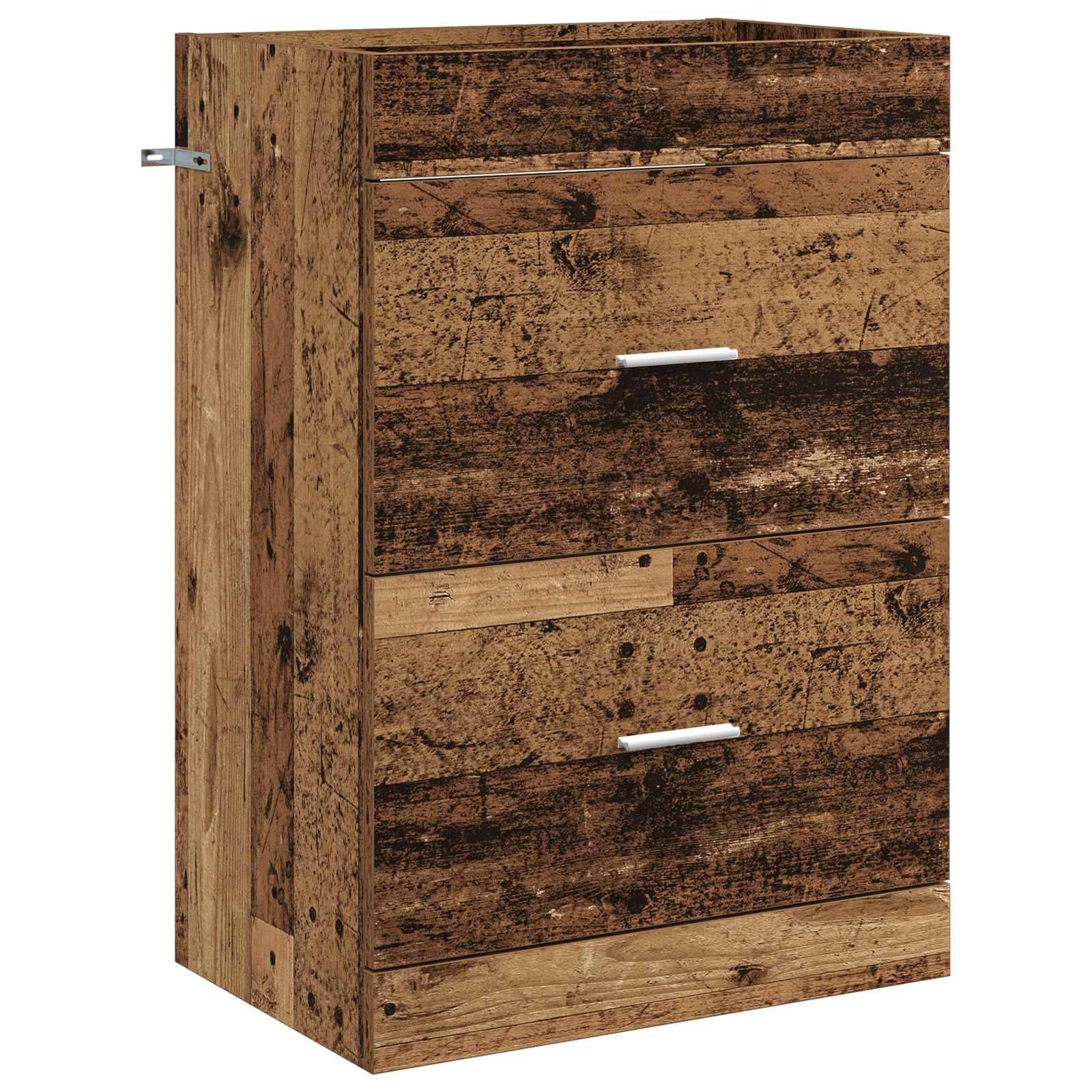 vidaXL Badezimmermöbel-Set Altholz 61 x 40 x 84,5 cm Holzwerkstoff