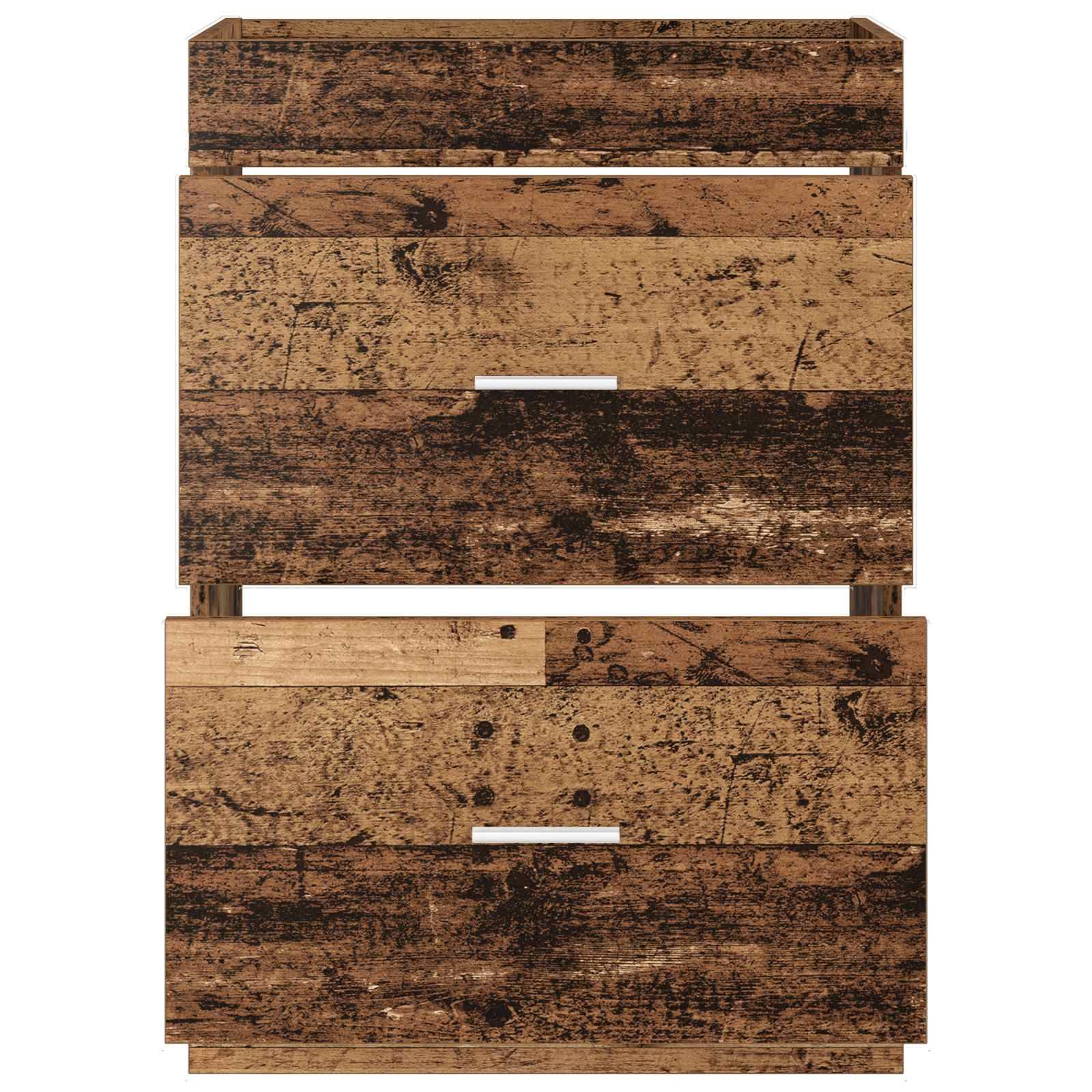 vidaXL Badunterschrank Altholz 56 x 37,5 x 81 cm Holzwerkstoff