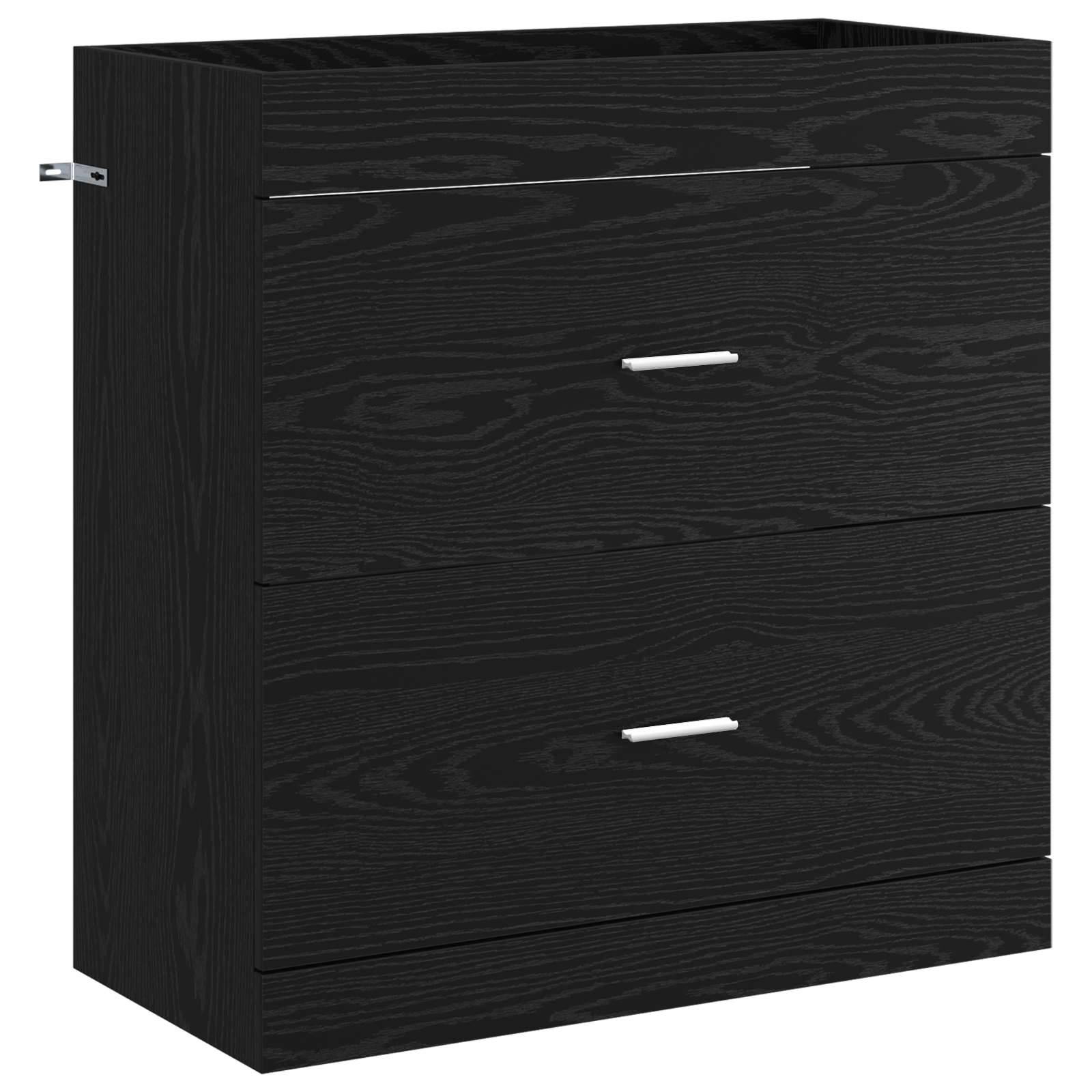 vidaXL Badezimmermöbel-Set Schwarze Eiche 81 x 40 x 84,5 cm