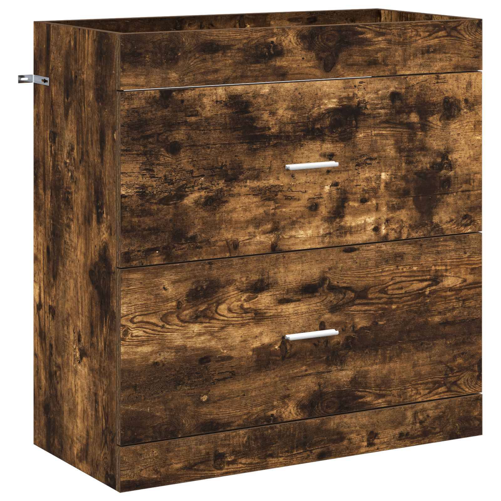 vidaXL Badunterschrank Geräucherte Eiche 78,5 x 37,5 x 81 cm