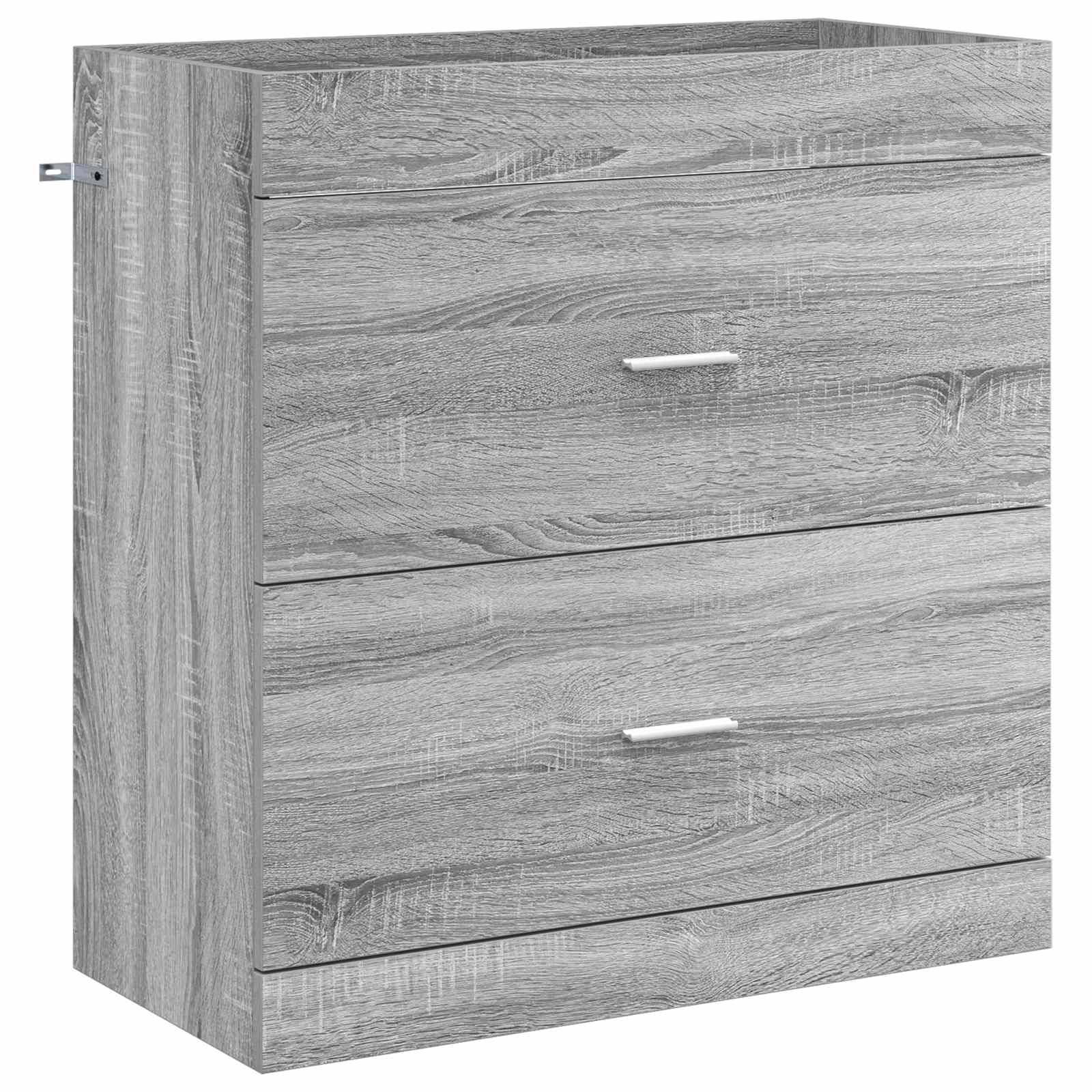 vidaXL Badunterschrank Grau Sonoma 78,5 x 37,5 x 81 cm Holzwerkstoff