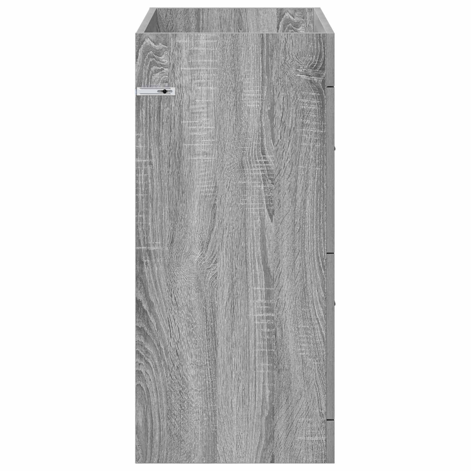 vidaXL Badunterschrank Grau Sonoma 78,5 x 37,5 x 81 cm Holzwerkstoff