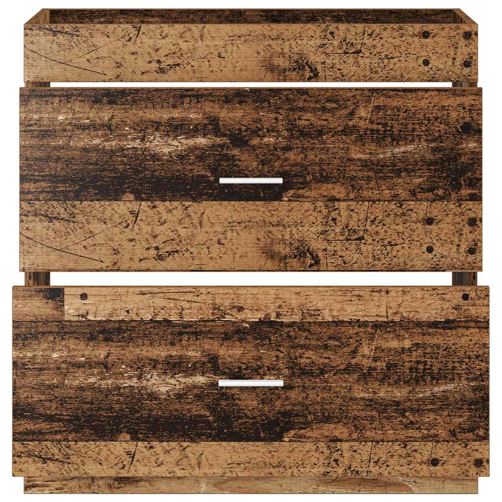 vidaXL Badunterschrank Altholz 78,5 x 37,5 x 81 cm Holzwerkstoff