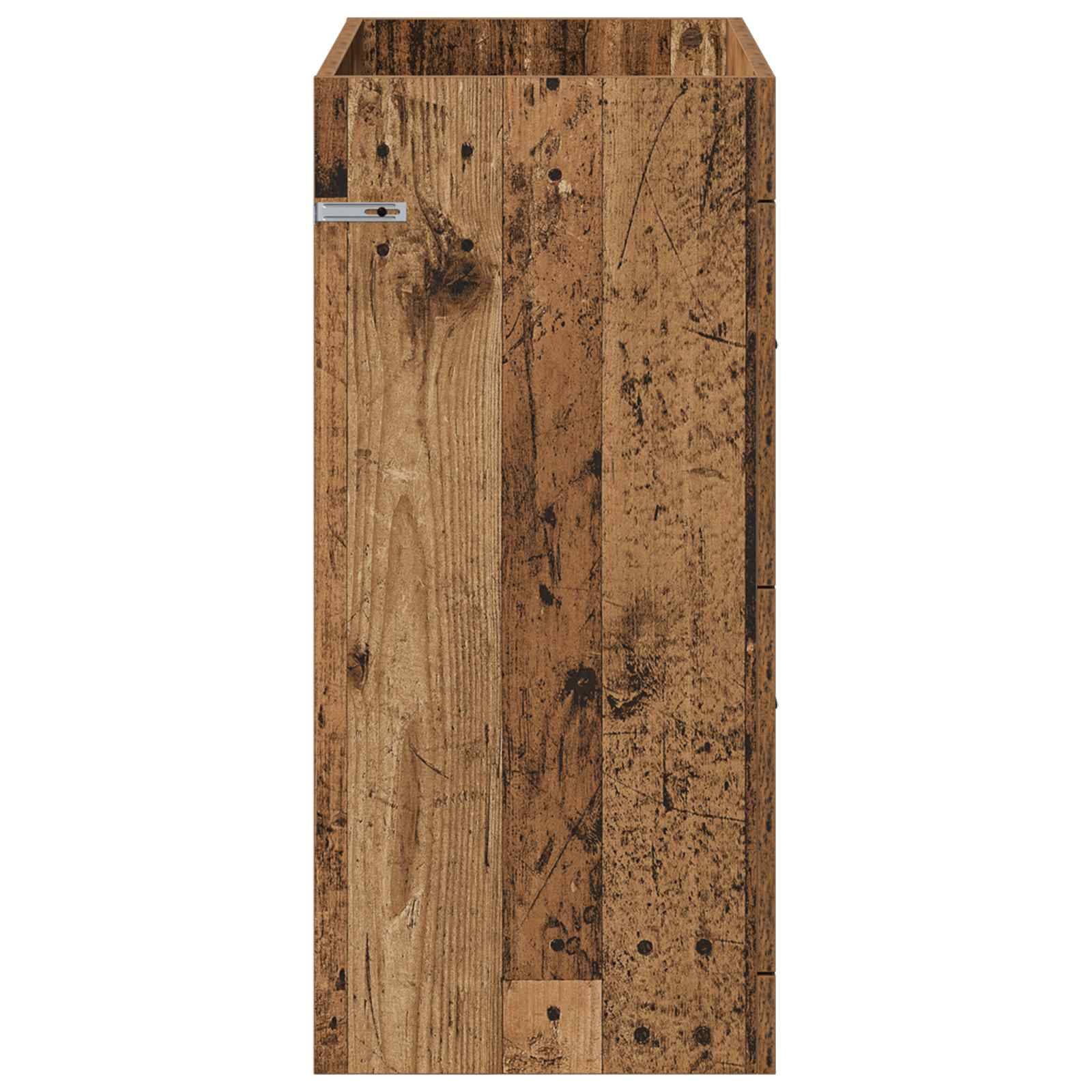vidaXL Badunterschrank Altholz 78,5 x 37,5 x 81 cm Holzwerkstoff