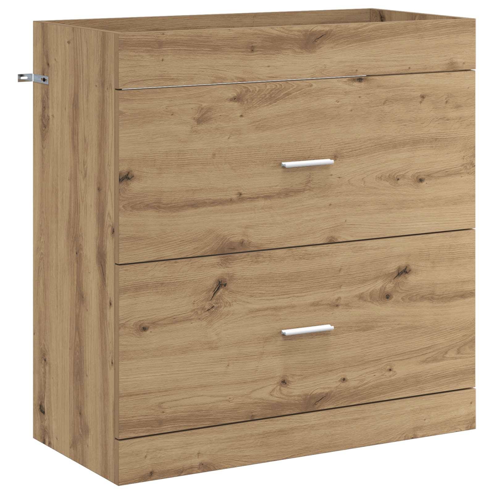 vidaXL Badunterschrank Artisan-Eiche 78,5 x 37,5 x 81 cm Holzwerkstoff