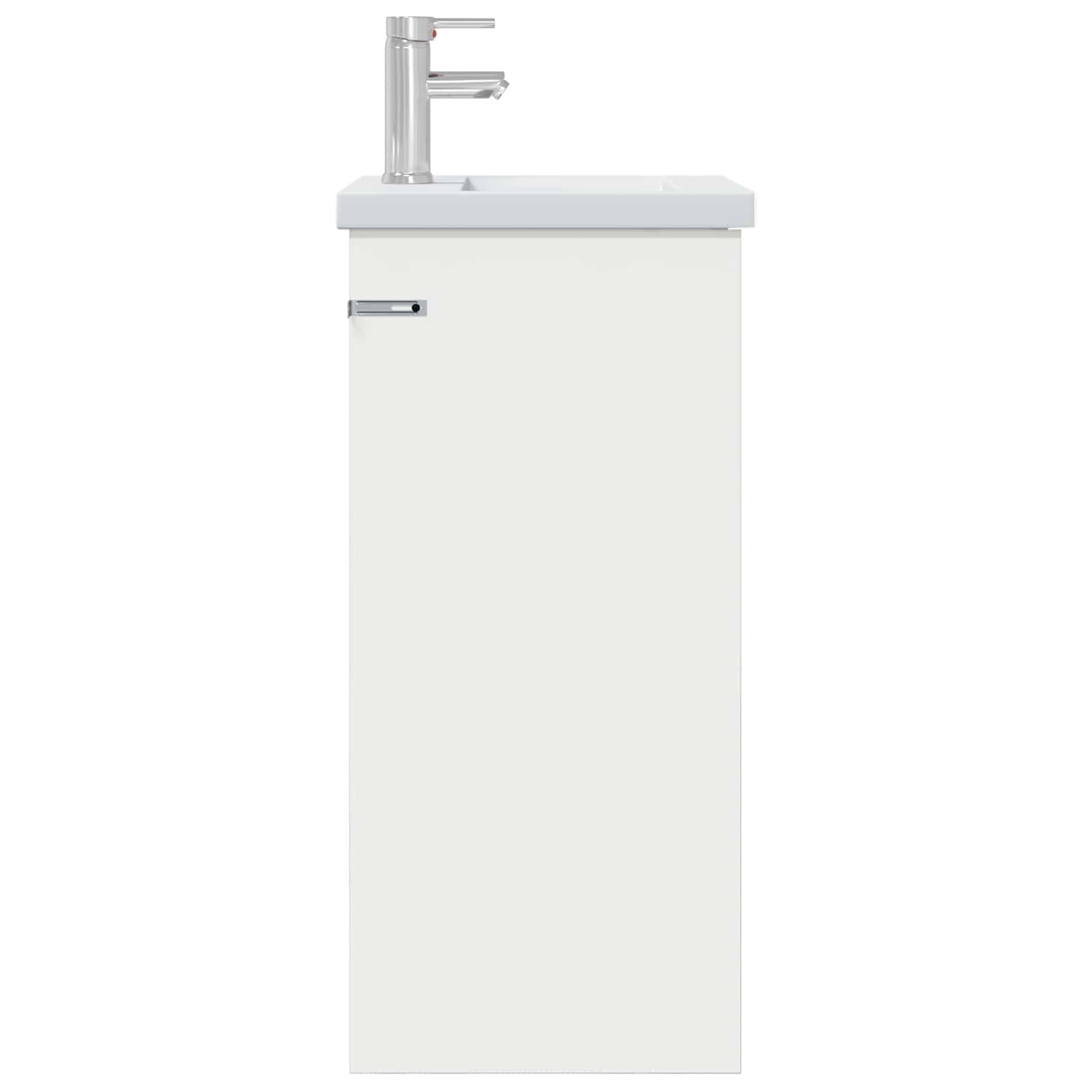 vidaXL Badezimmerschrank mit Waschbecken Weiß 42 x 40 x 84,5 cm