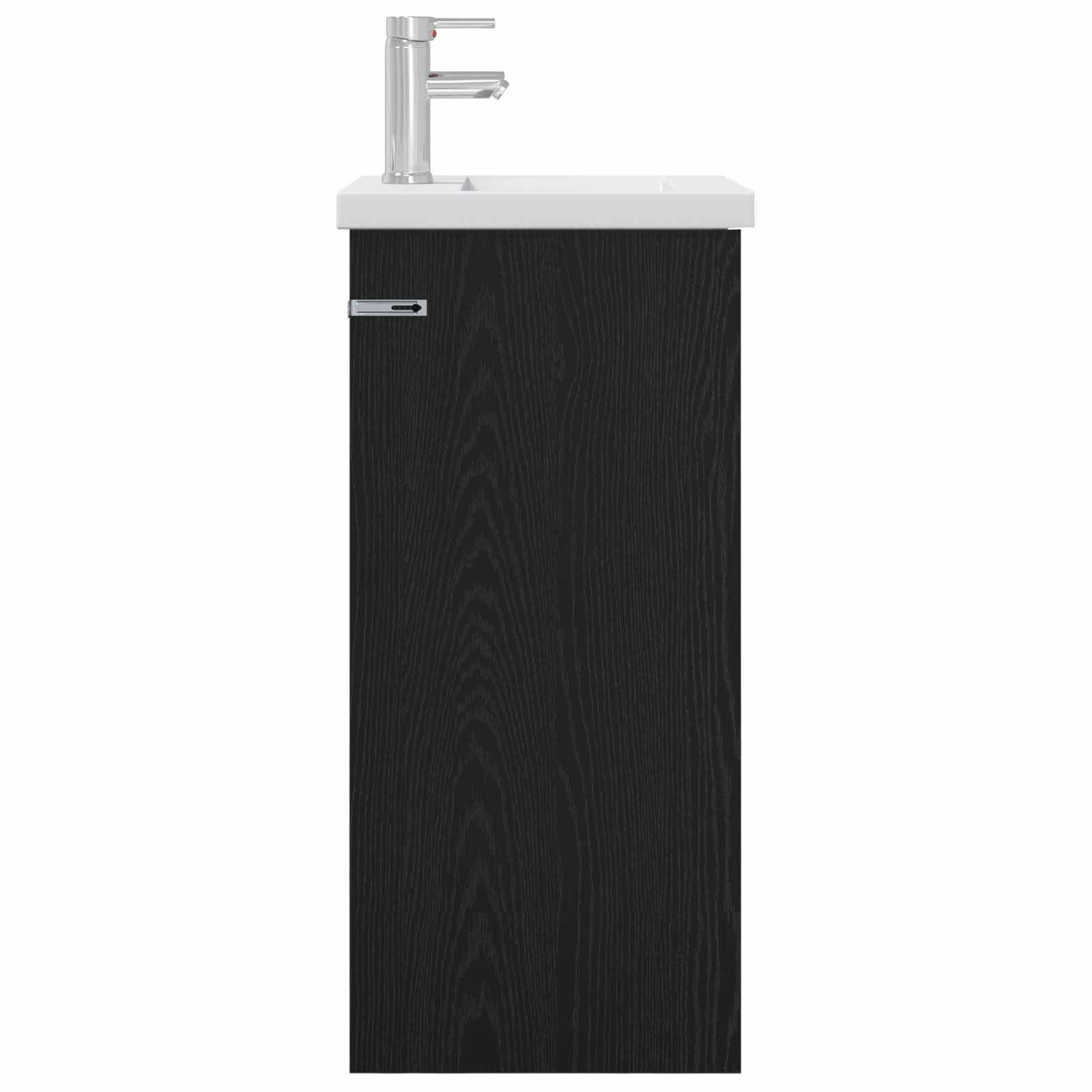 vidaXL Badezimmerschrank mit Waschbecken Schwarze Eiche