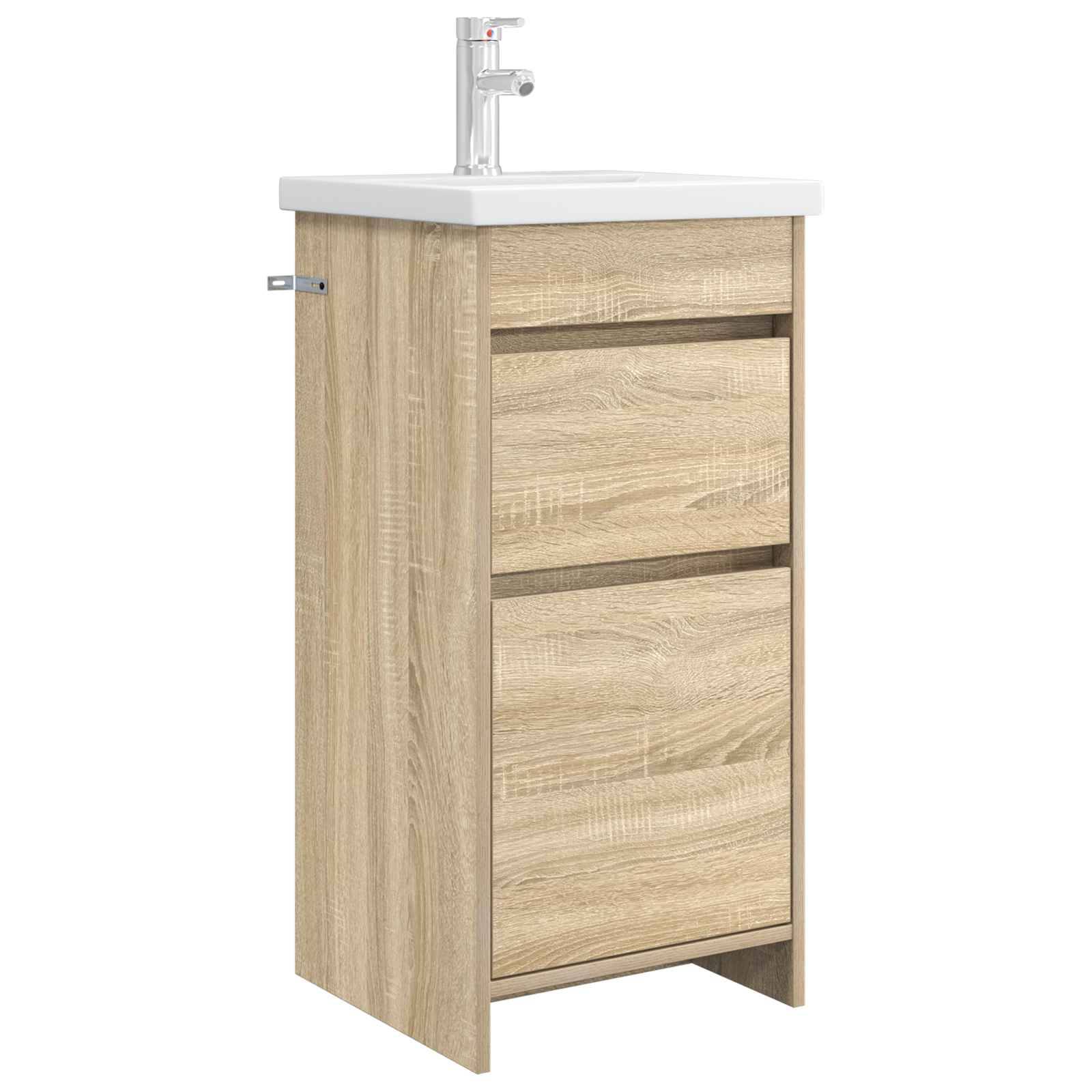 vidaXL Badezimmerschrank mit Waschbecken Sonoma-Eiche