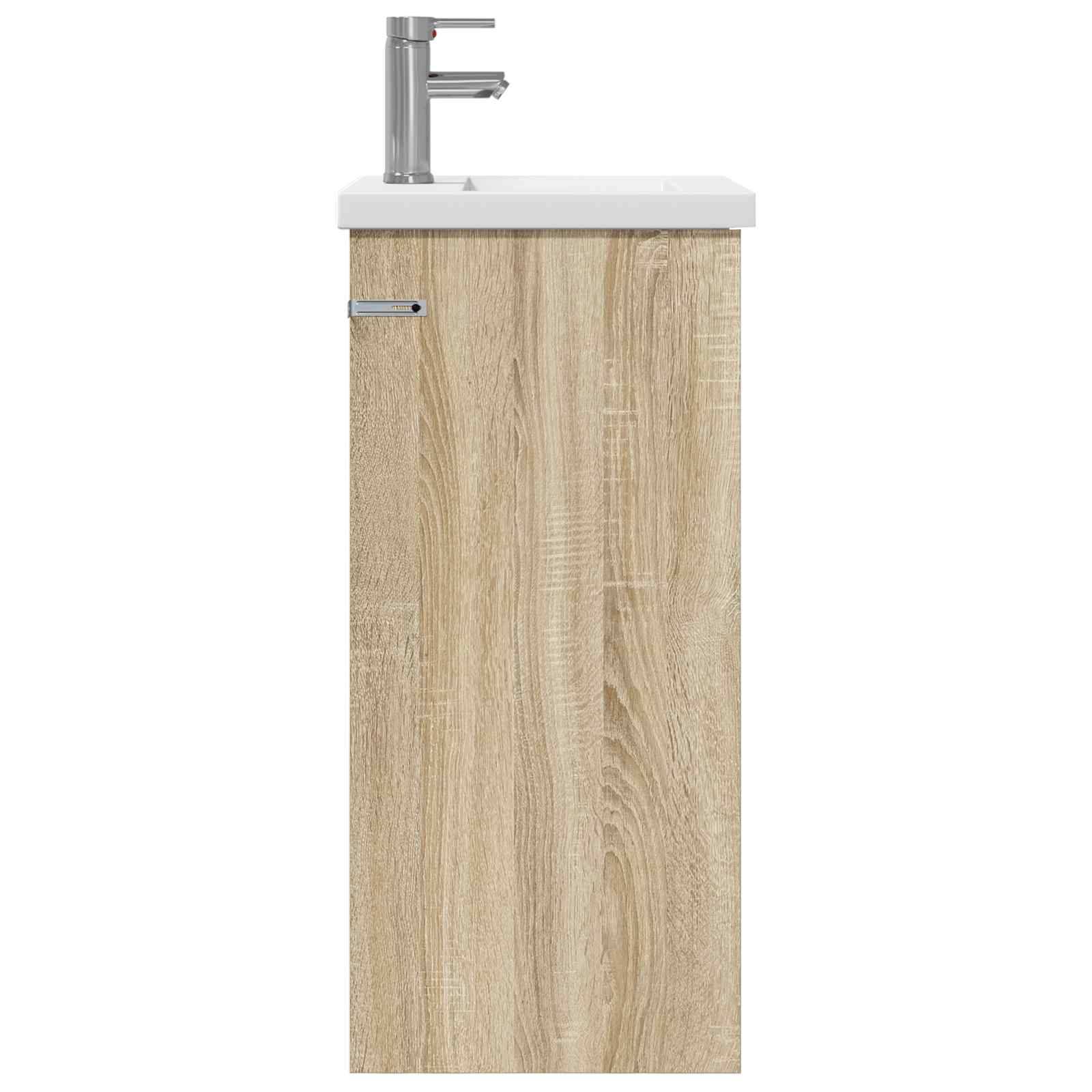 vidaXL Badezimmerschrank mit Waschbecken Sonoma-Eiche