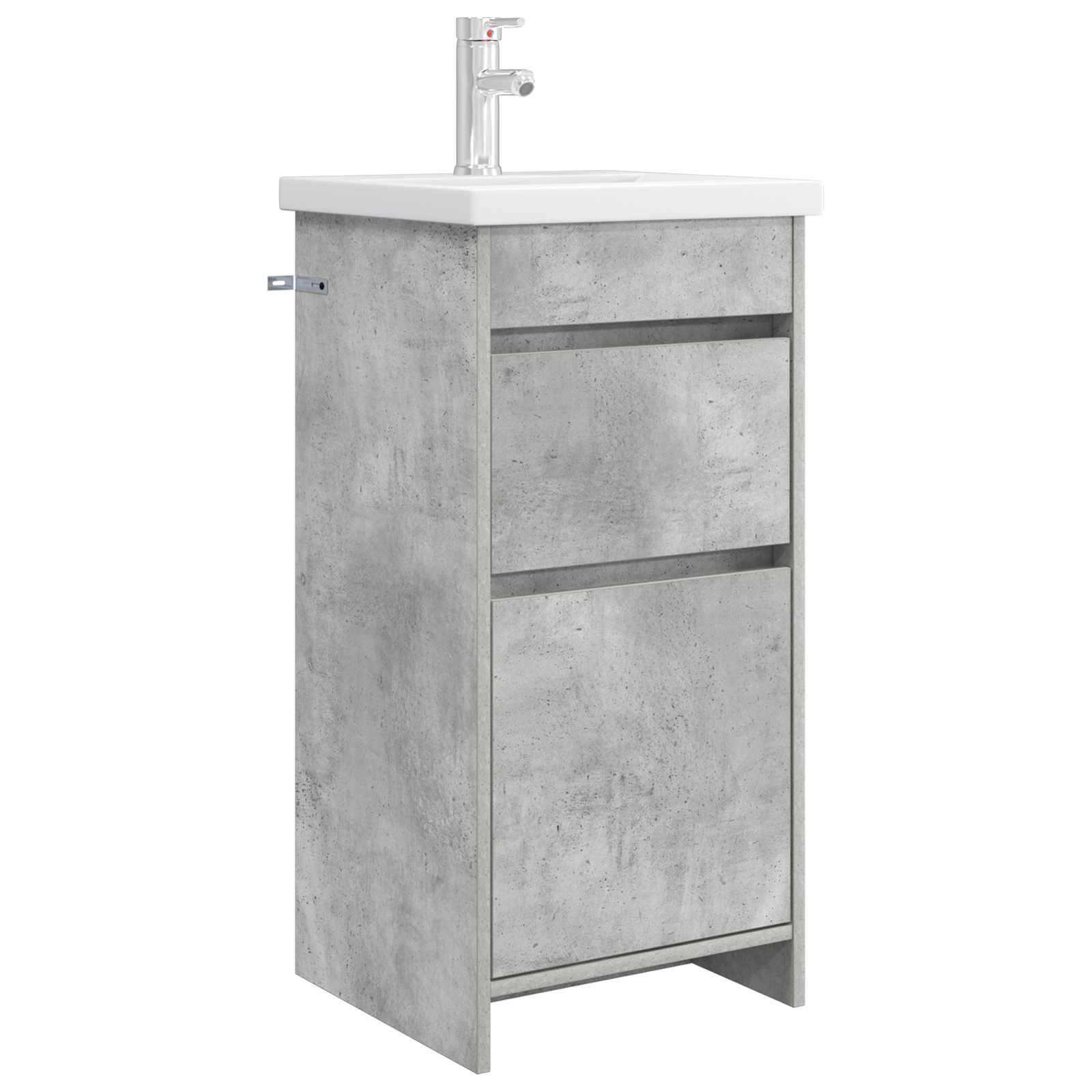 vidaXL Badezimmerschrank mit Waschbecken Betongrau 42 x 40 x 84,5 cm