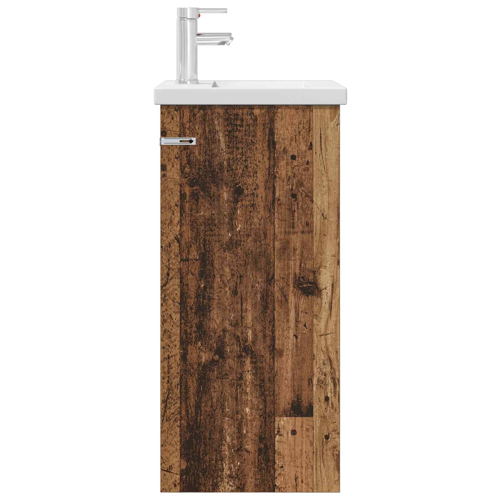 vidaXL Badezimmerschrank mit Waschbecken Altholz 42 x 40 x 84,5 cm
