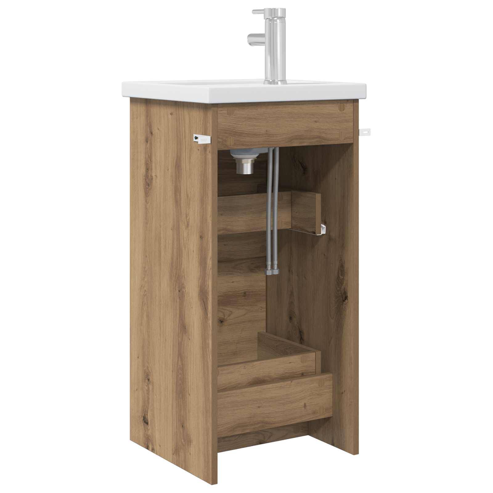 vidaXL Badezimmerschrank mit Waschbecken Artisan-Eiche