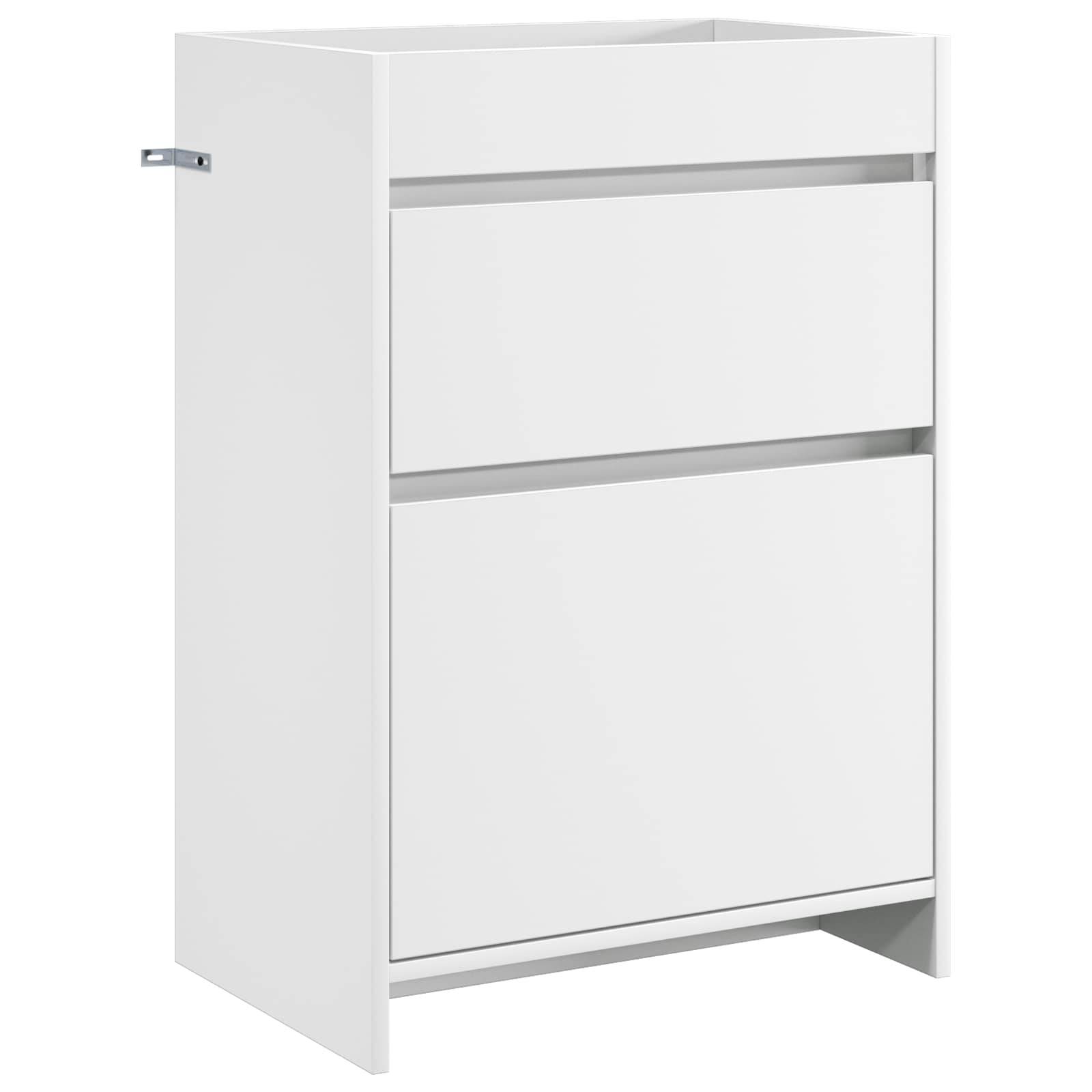 vidaXL Badunterschrank Weiß 56 x 37,5 x 81 cm Holzwerkstoff