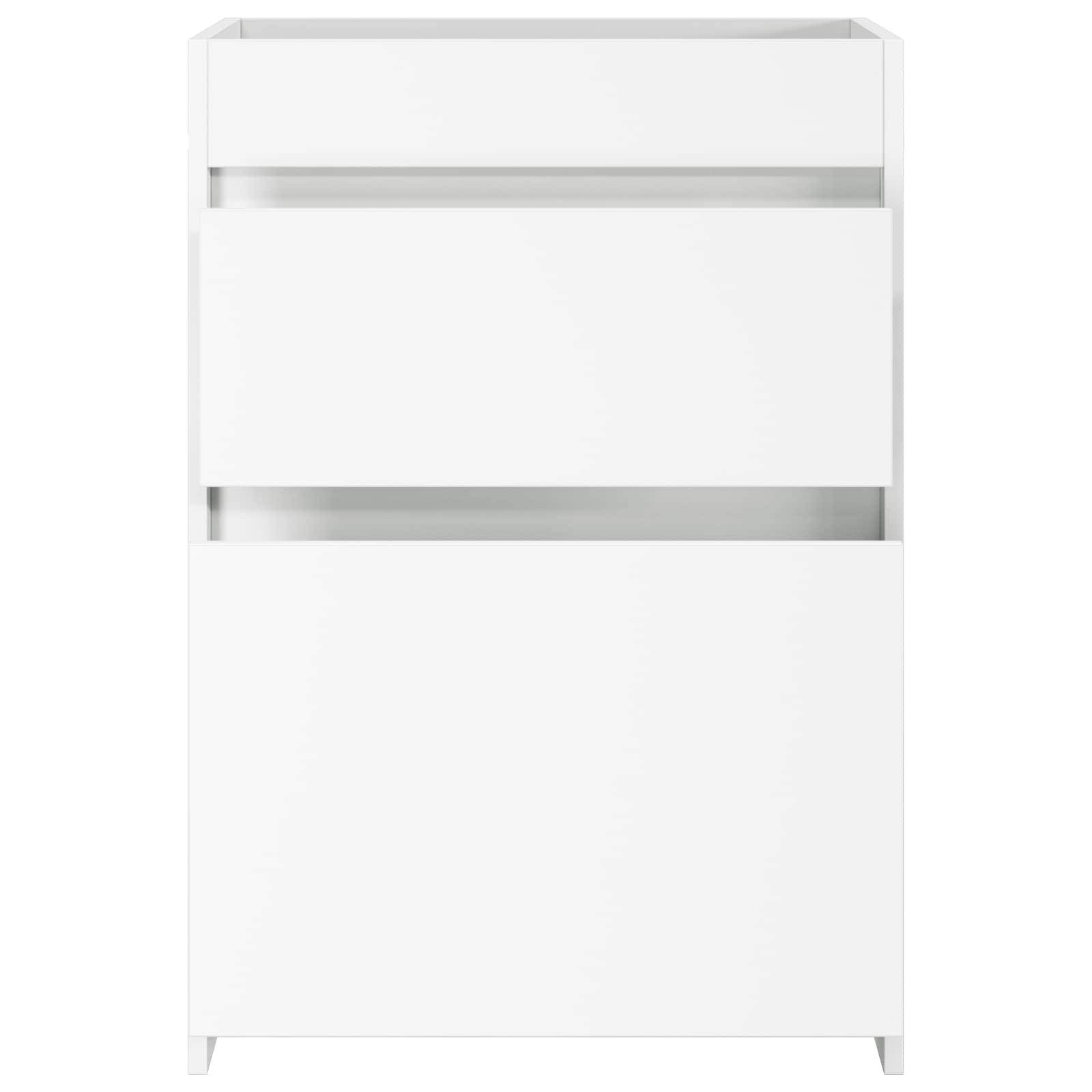 vidaXL Badunterschrank Weiß 56 x 37,5 x 81 cm Holzwerkstoff
