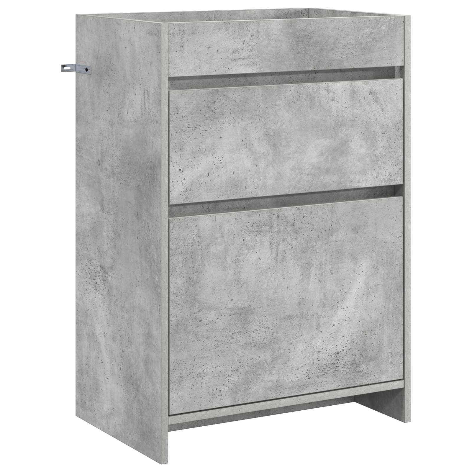 vidaXL Badunterschrank Betongrau 56 x 37,5 x 81 cm Holzwerkstoff