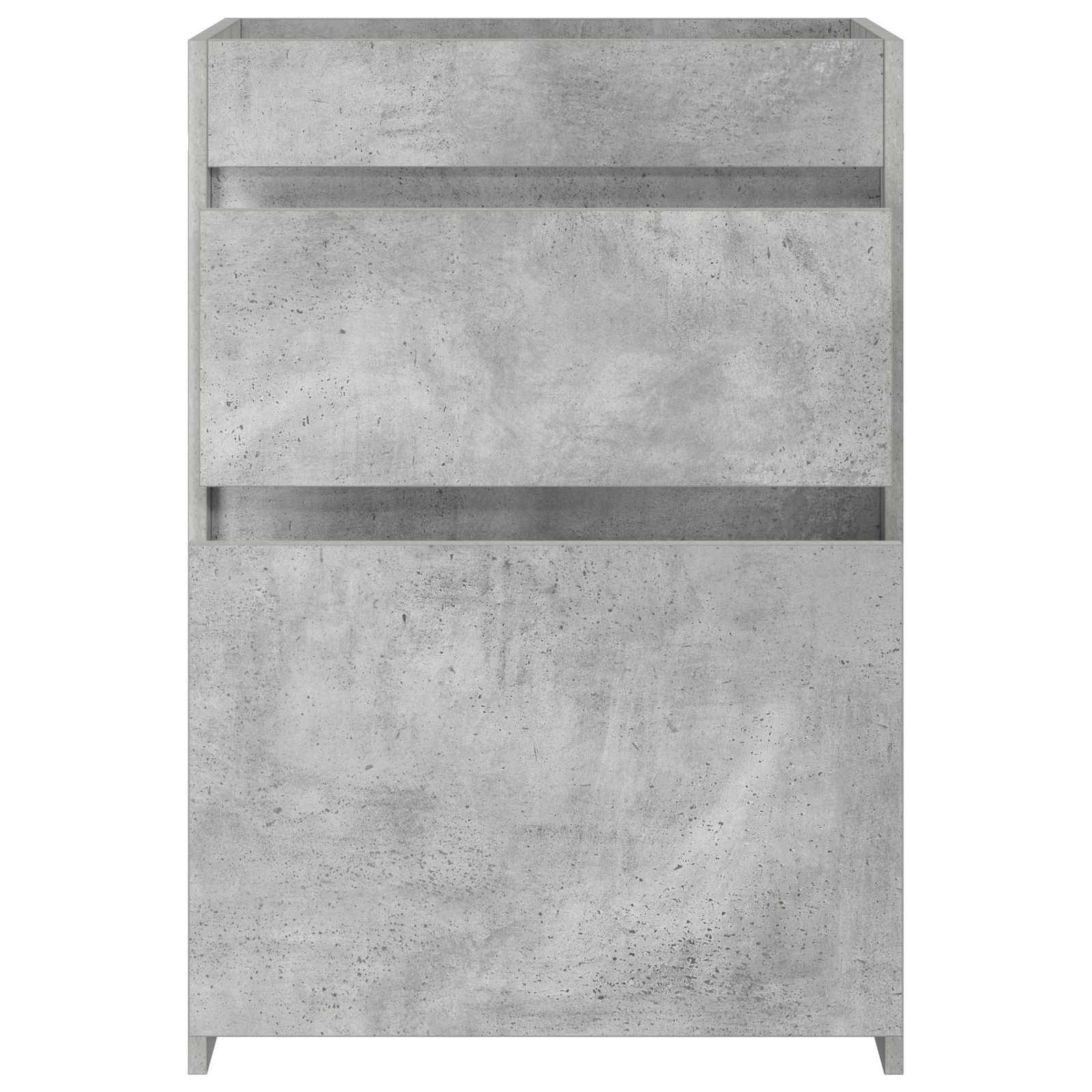 vidaXL Badunterschrank Betongrau 56 x 37,5 x 81 cm Holzwerkstoff