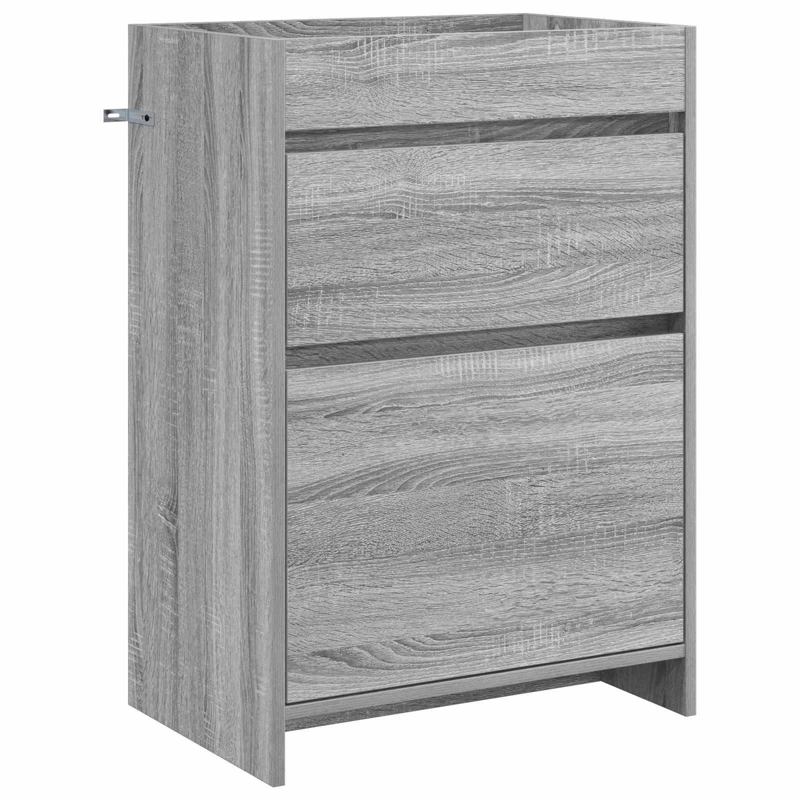 vidaXL Badunterschrank Grau Sonoma 56 x 37,5 x 81 cm Holzwerkstoff
