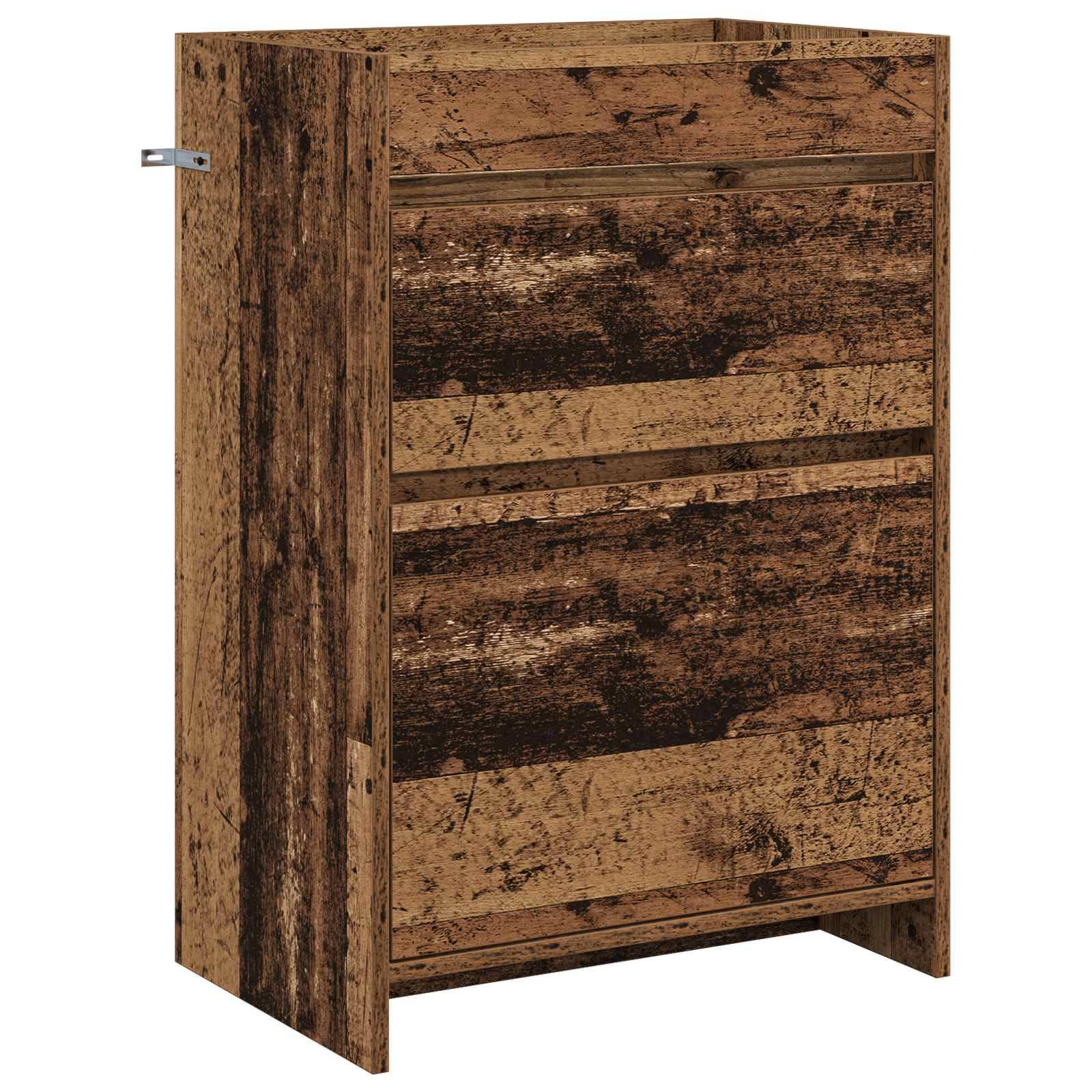 vidaXL Badunterschrank Altholz 56 x 37,5 x 81 cm Holzwerkstoff