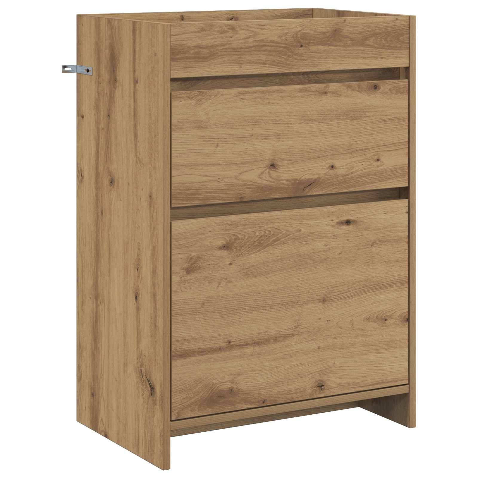 vidaXL Badunterschrank Artisan-Eiche 56 x 37,5 x 81 cm Holzwerkstoff