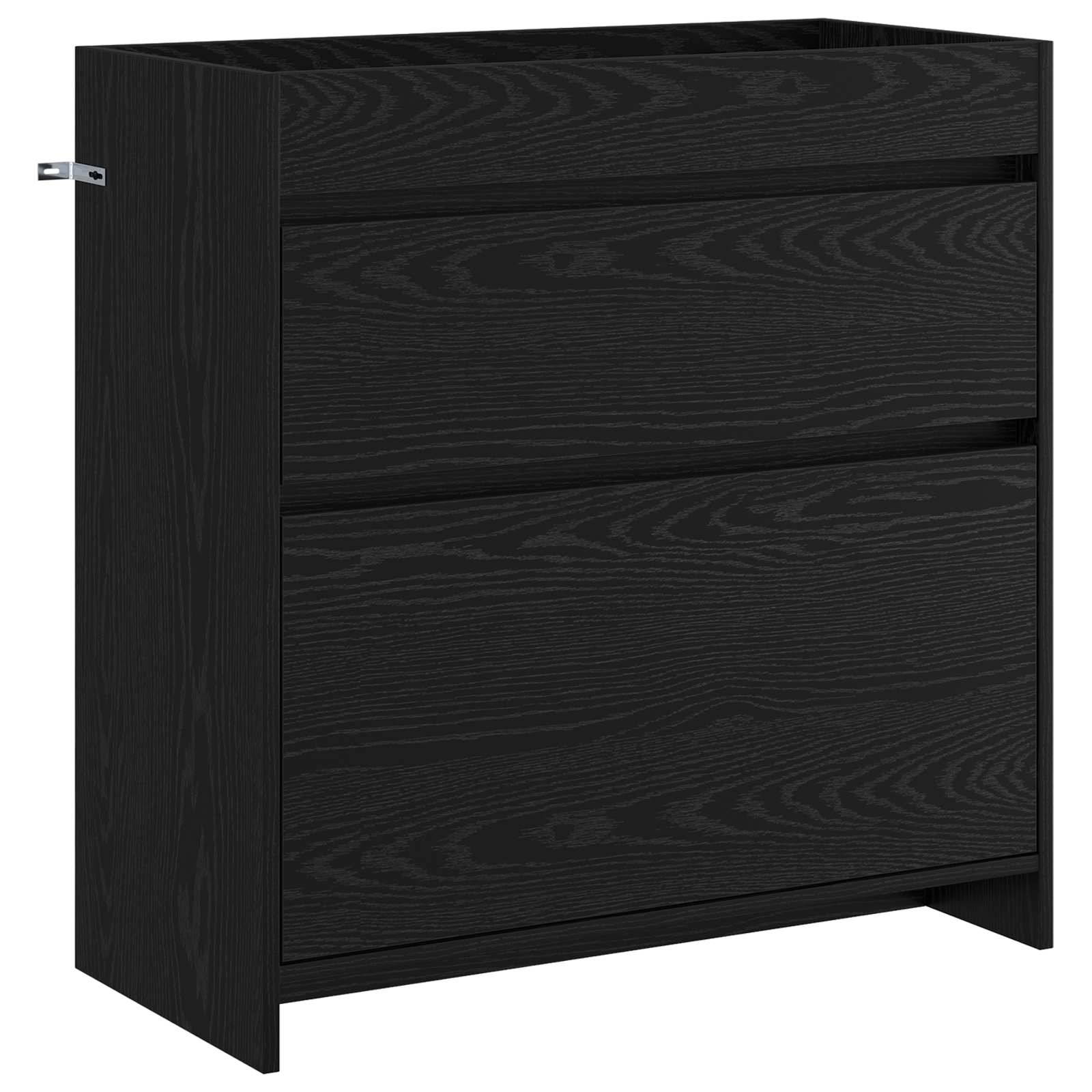 vidaXL Badezimmermöbel-Set Schwarze Eiche 81 x 40 x 84,5 cm