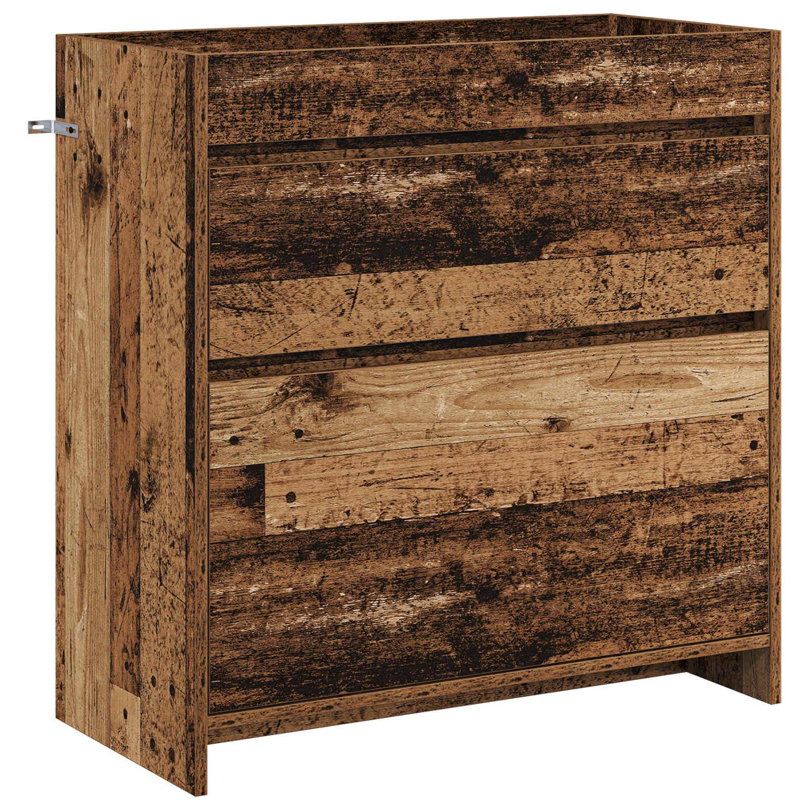 vidaXL Badunterschrank Altholz 78,5 x 37,5 x 81 cm Holzwerkstoff