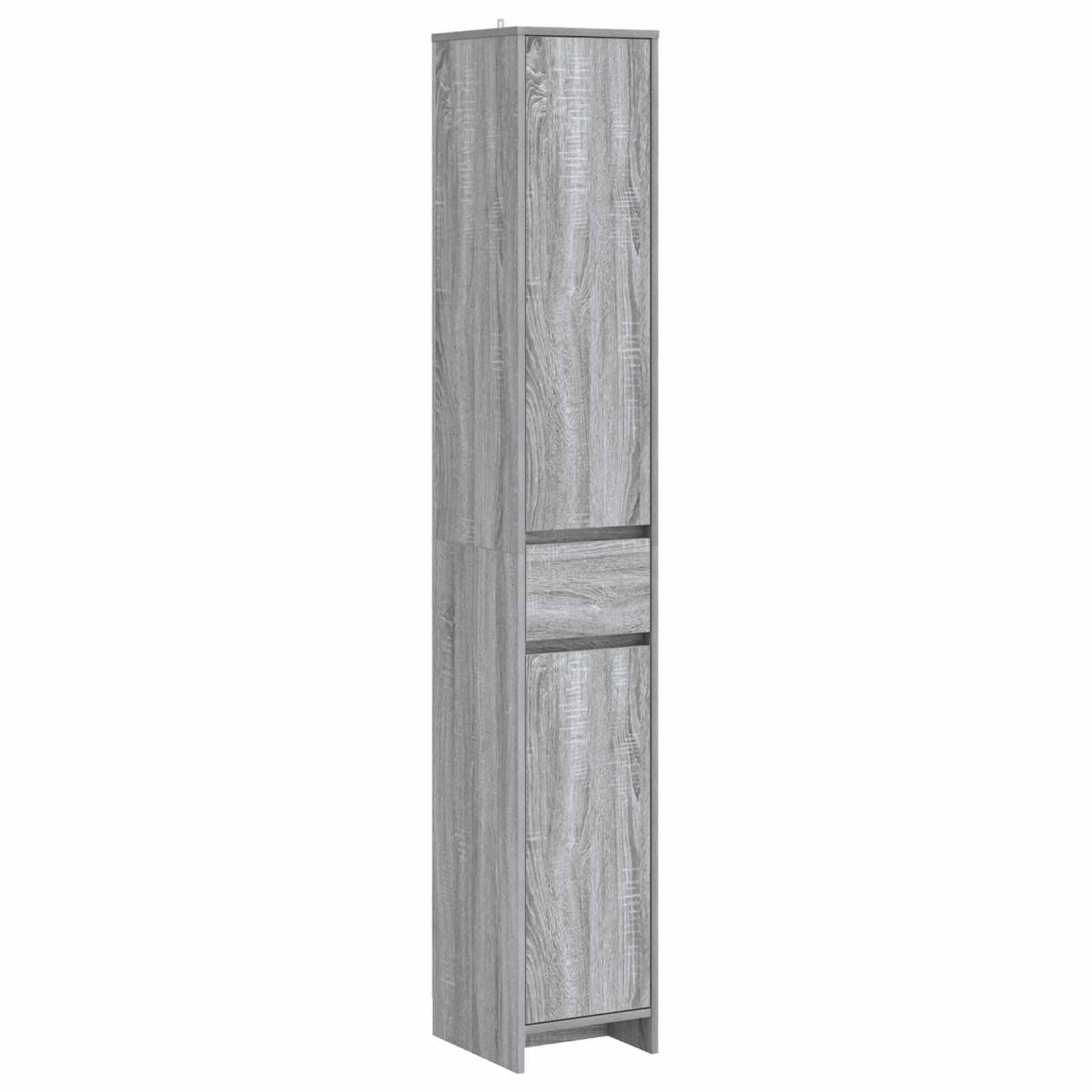 vidaXL Badezimmerschrank Grau Sonoma 30 x 33 x 190 cm Holzwerkstoff