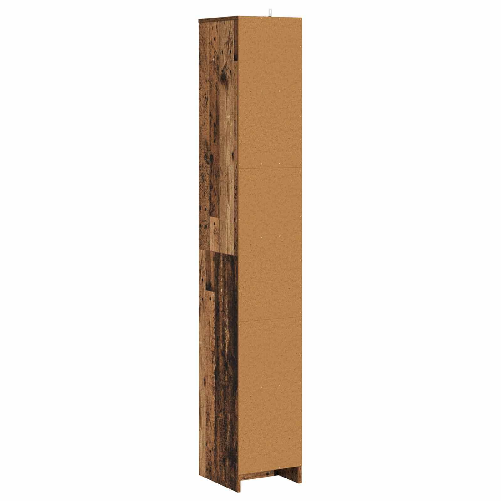vidaXL Badezimmerschrank Altholz 30 x 33 x 190 cm Holzwerkstoff