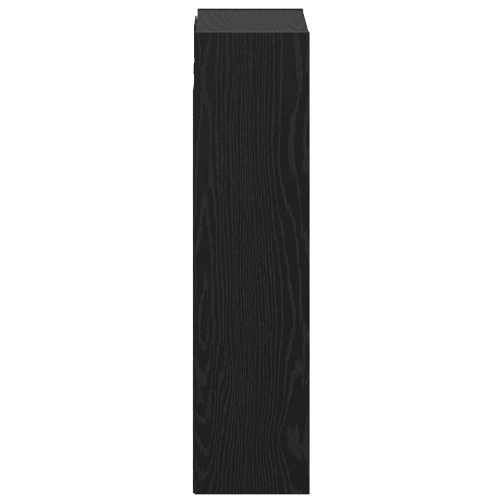 vidaXL Wandmontierte Waschbecken-Vanität Schwarze Eiche
