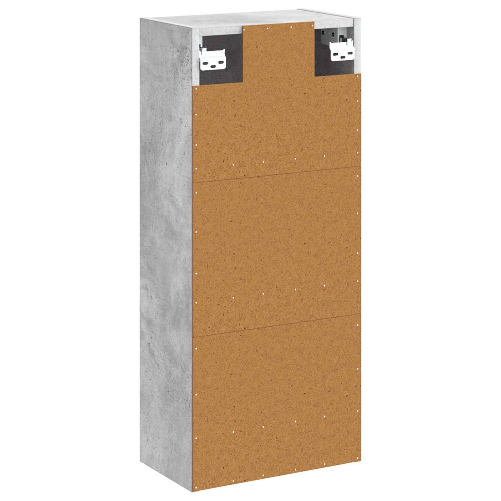 vidaXL Wandmontierte Waschbecken-Vanität Betongrau 35 x 20 x 81 cm