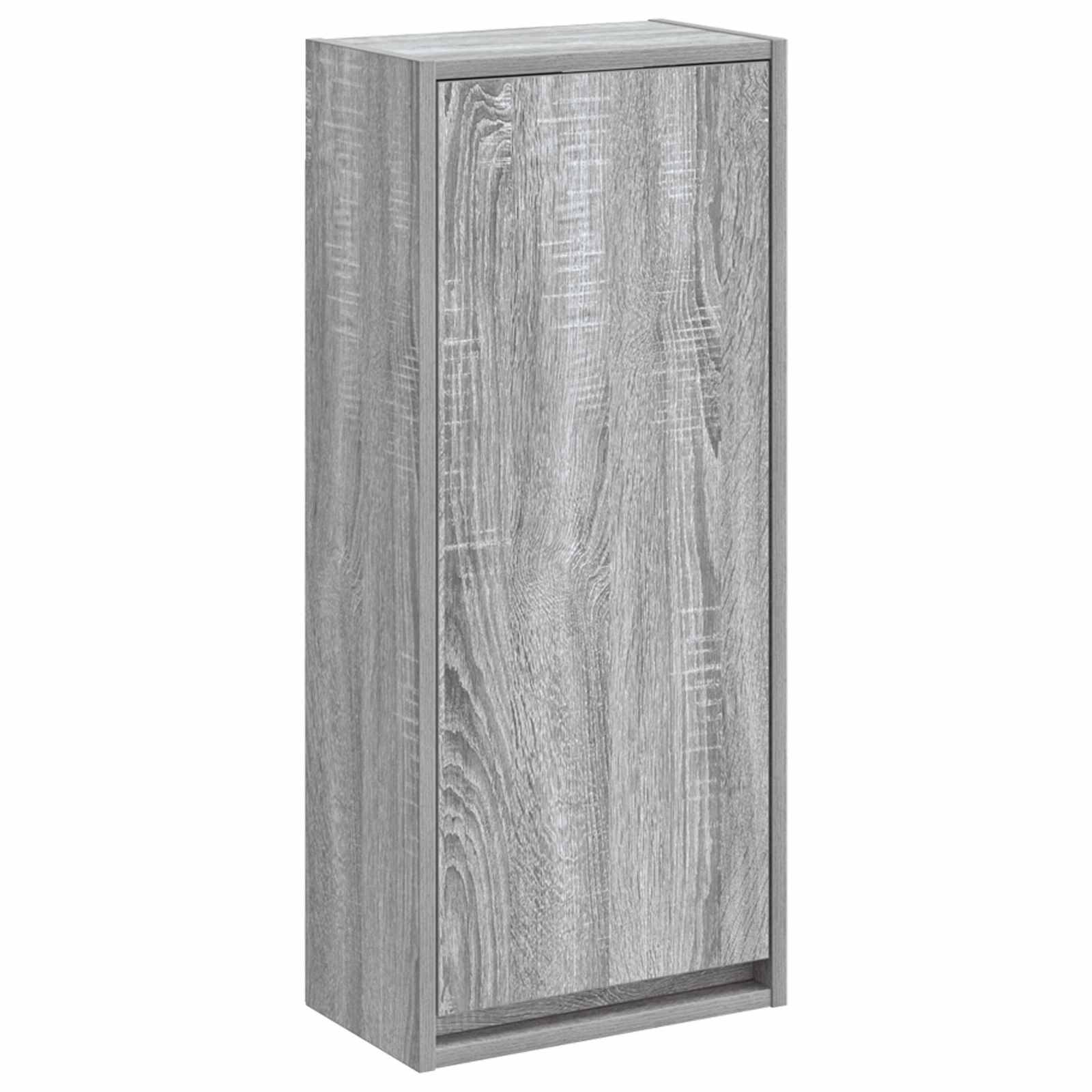 vidaXL Wandmontierte Waschbecken-Vanität Grau Sonoma 35 x 20 x 81 cm