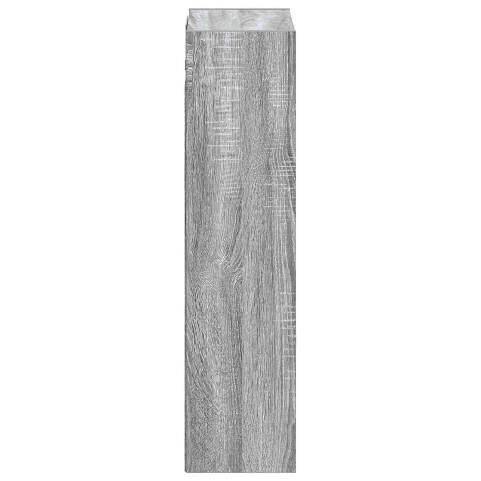 vidaXL Wandmontierte Waschbecken-Vanität Grau Sonoma 35 x 20 x 81 cm