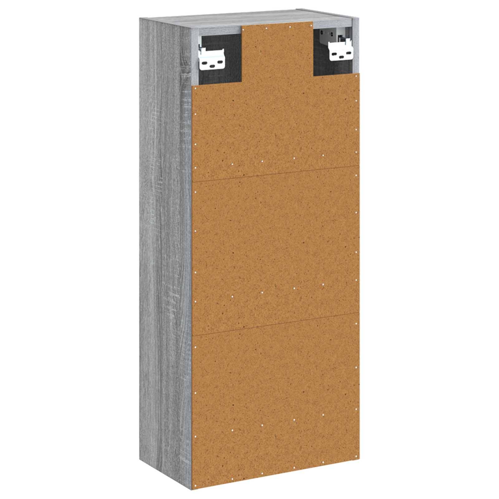 vidaXL Wandmontierte Waschbecken-Vanität Grau Sonoma 35 x 20 x 81 cm