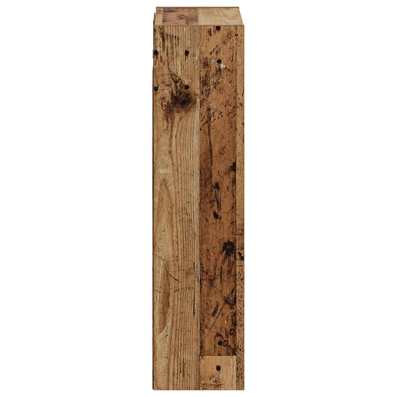 vidaXL Wandmontierte Waschbecken-Vanität Altholz 35 x 20 x 81 cm